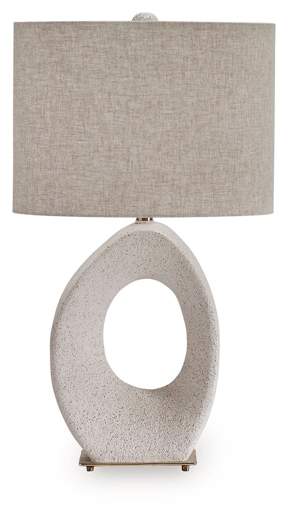 Trentlen - Paper Table Lamp - Cream / Gold Finish - Image 1