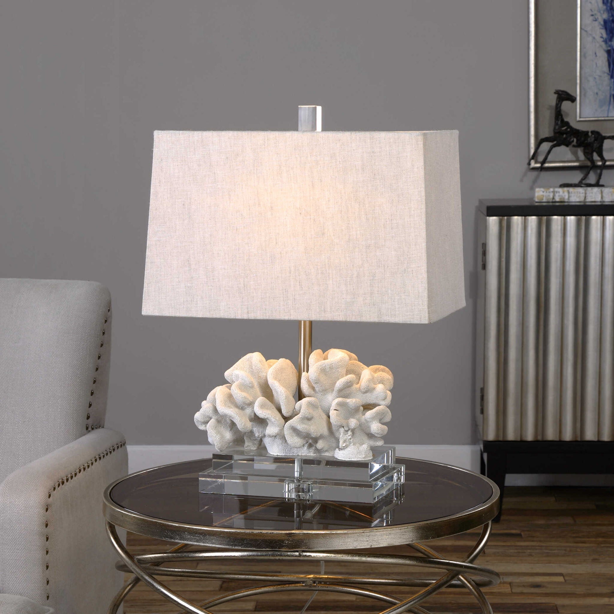 Coral - Sculpture Table Lamp - White - Image 2
