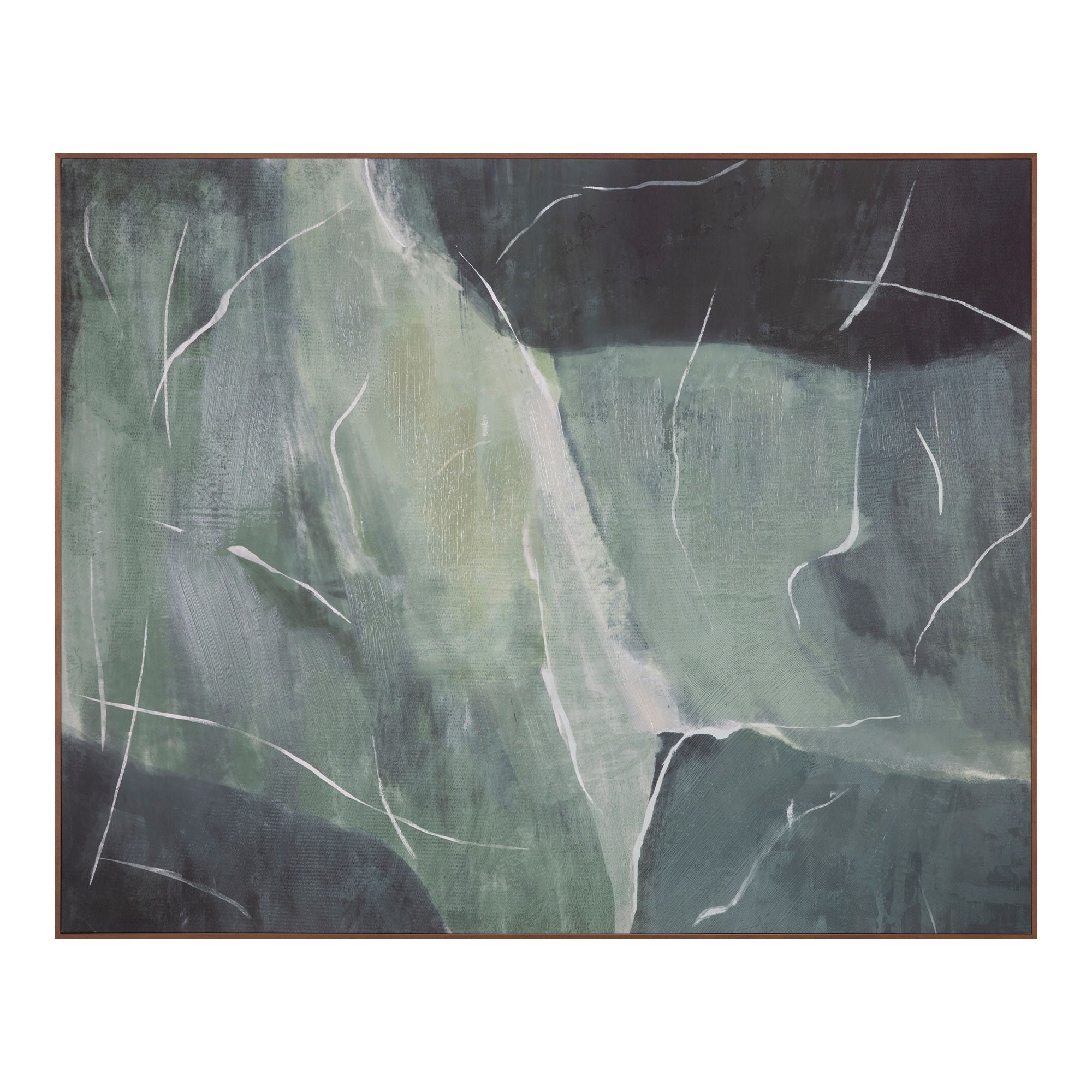 Impression - Framed Painting Verdant Palette - Dark Gray - Image 1