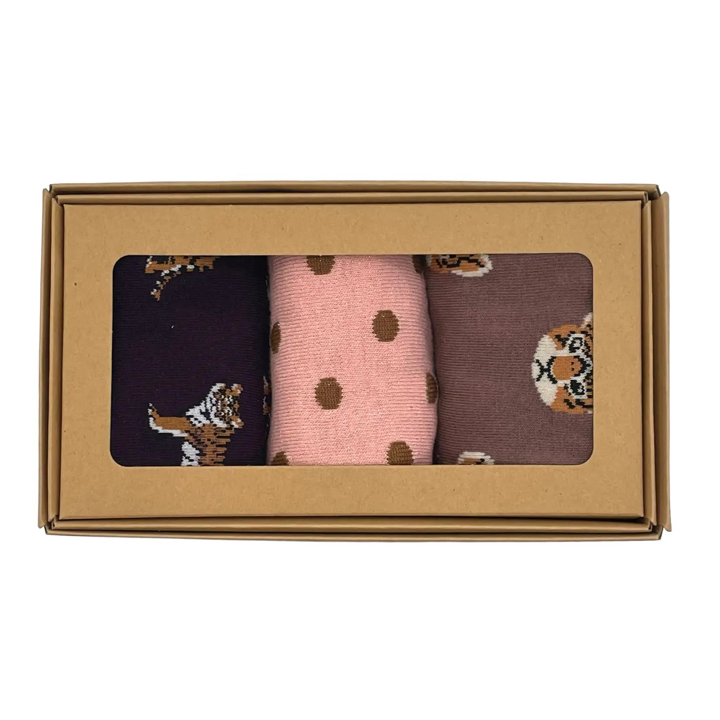 Tiger pink sock box
