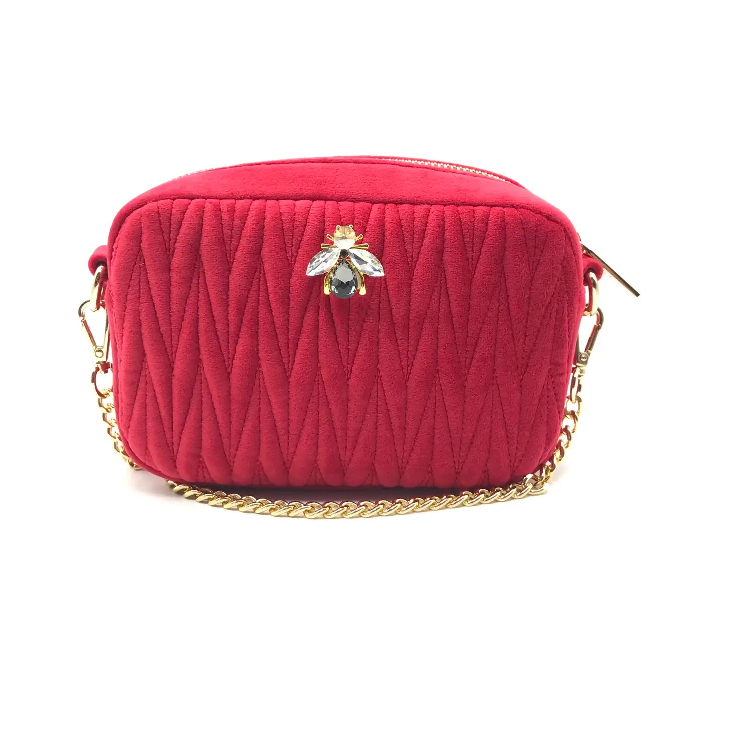 Velvet Rivington handbag in berry