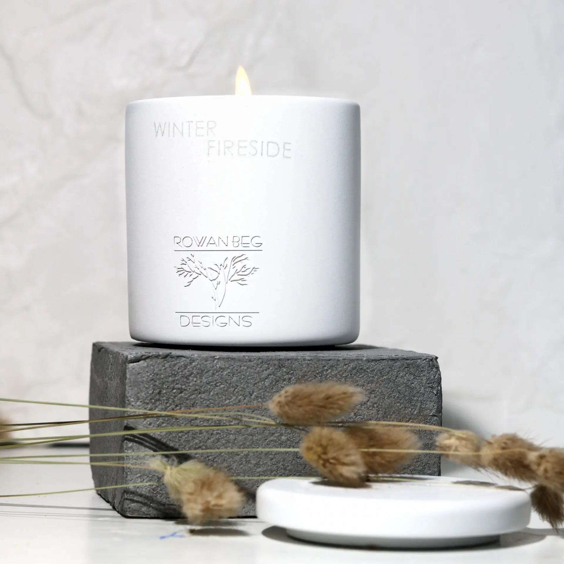 Winter Fireside Candle – LARGE