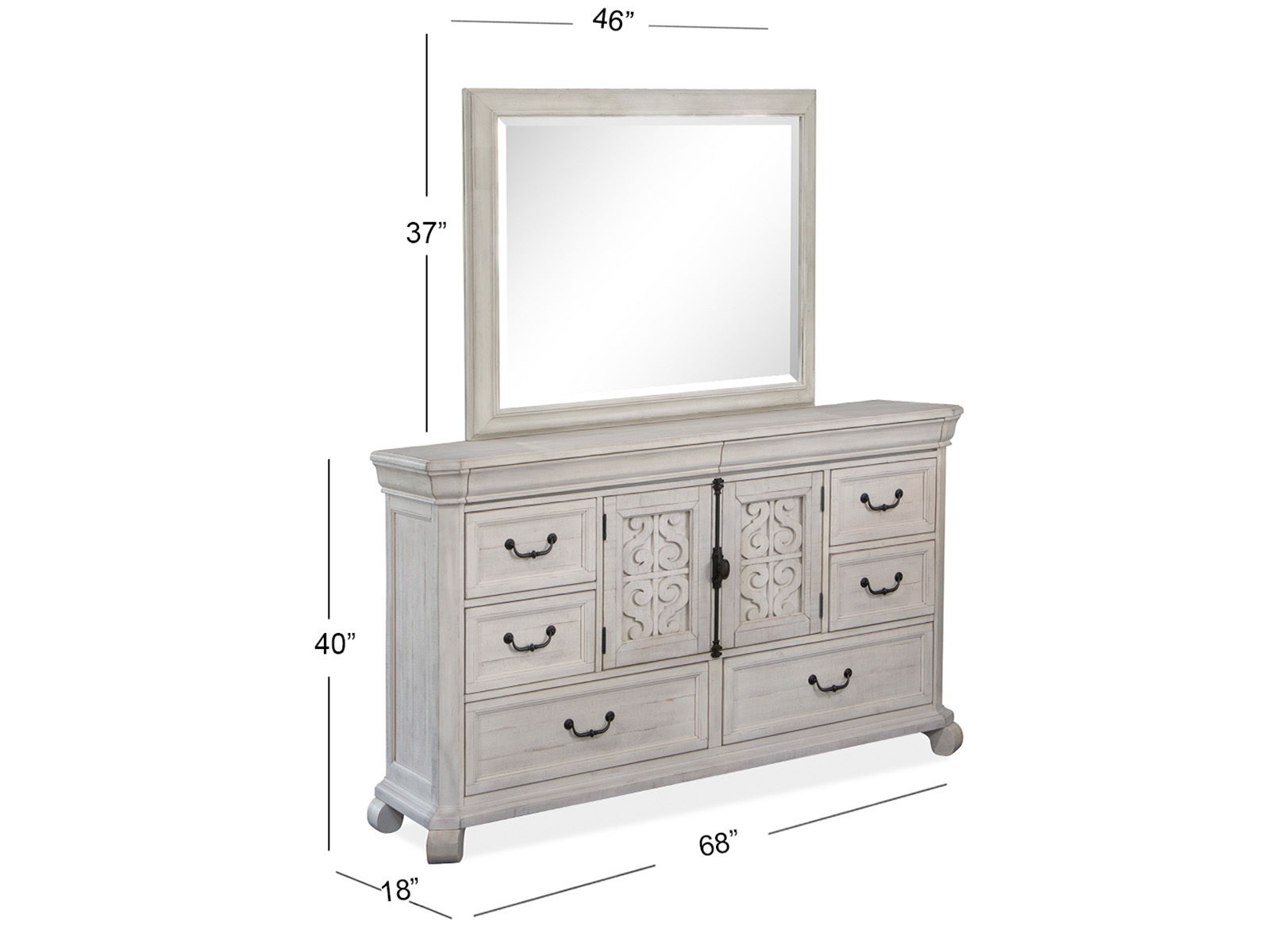 Bronwyn - Landscape Mirror - Alabaster - Image 2