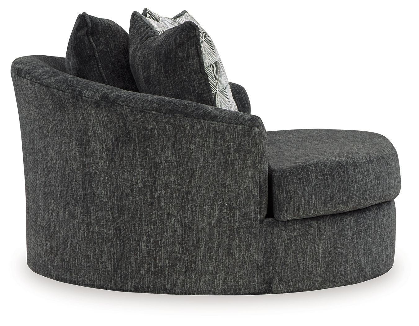 Biddeford - Oversized Swivel Accent Chair - Shadow - Image 3