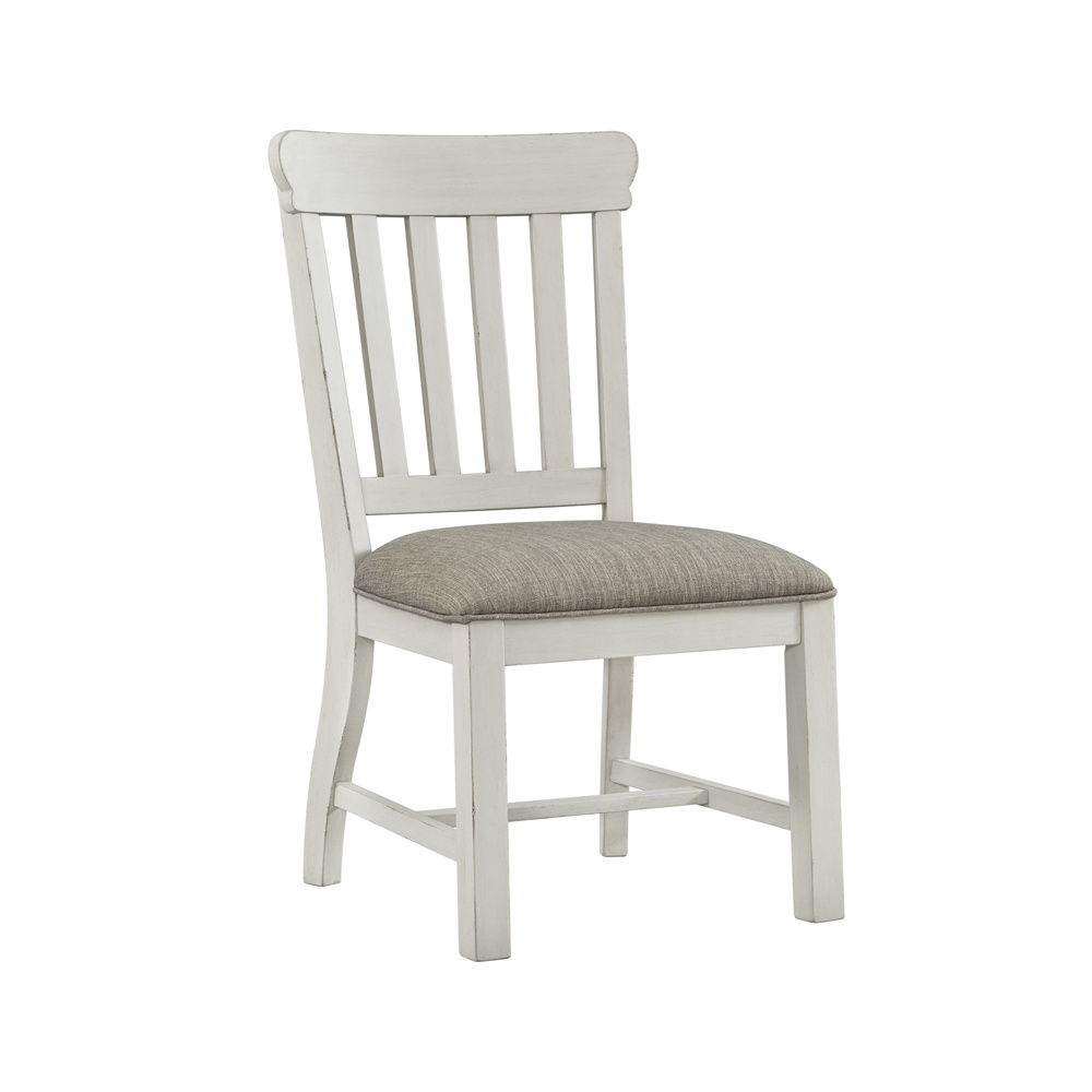 Drake – Slat Chair – Rustic White / French Oak