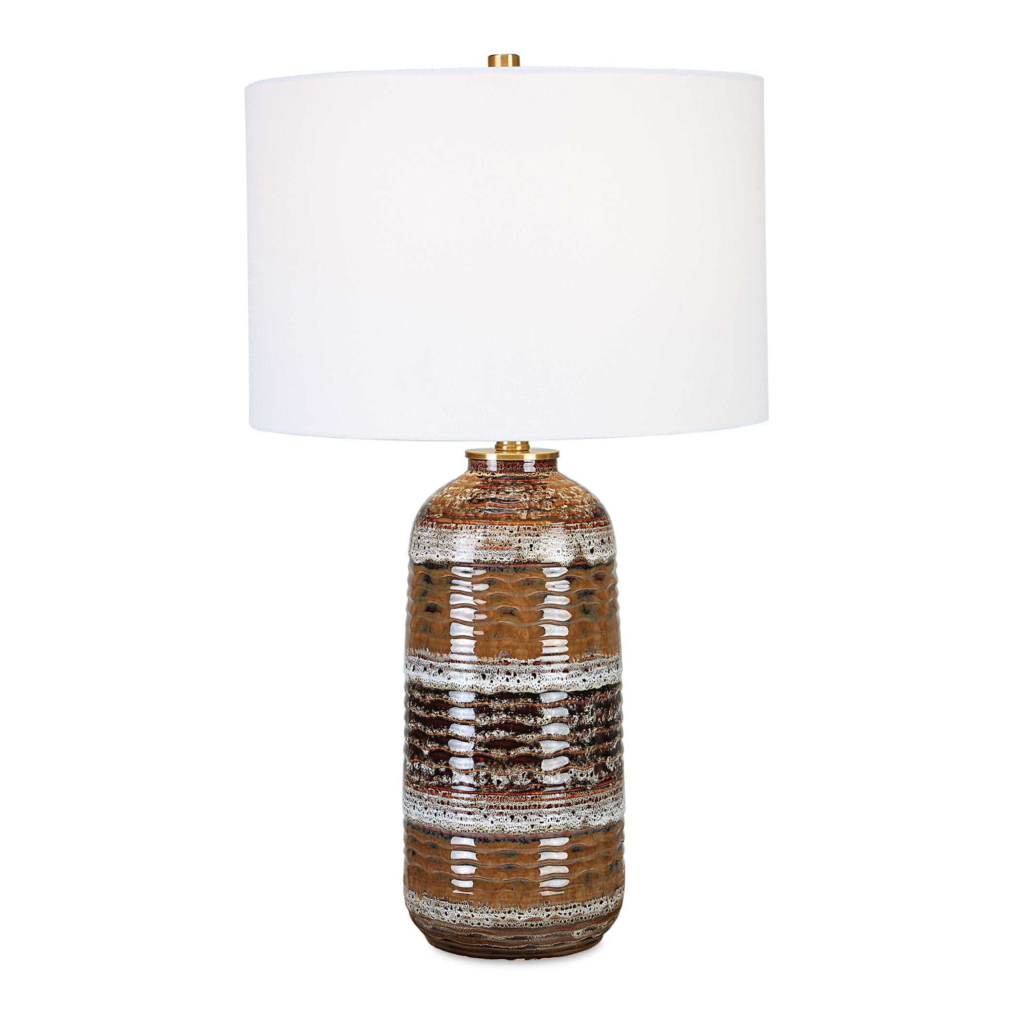 Roan - Artisian Table Lamp - Dark Brown - Image 1