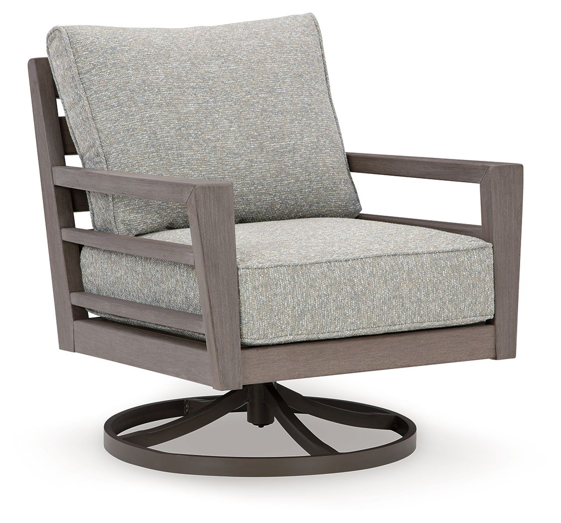 Hillside Barn – Swivel Lounge W/ Cushion – Gray / Brown
