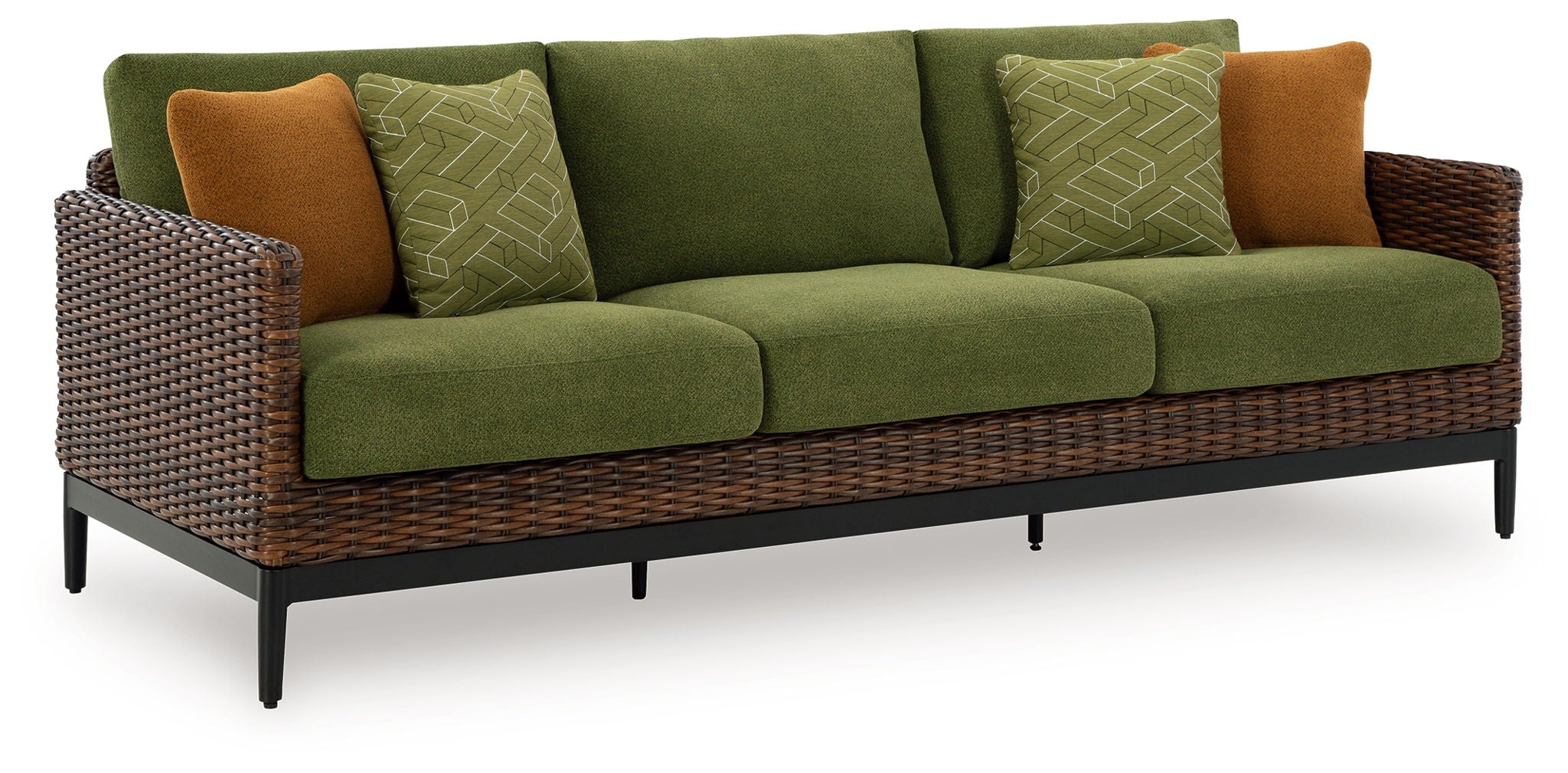 Horizon Hall - Sofa With Cushion - Brown / Green - Image 1