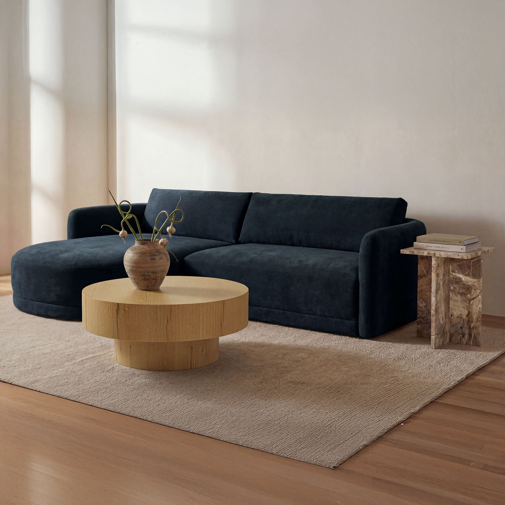 Emmy - Sectional Left - Dark Blue - Image 1