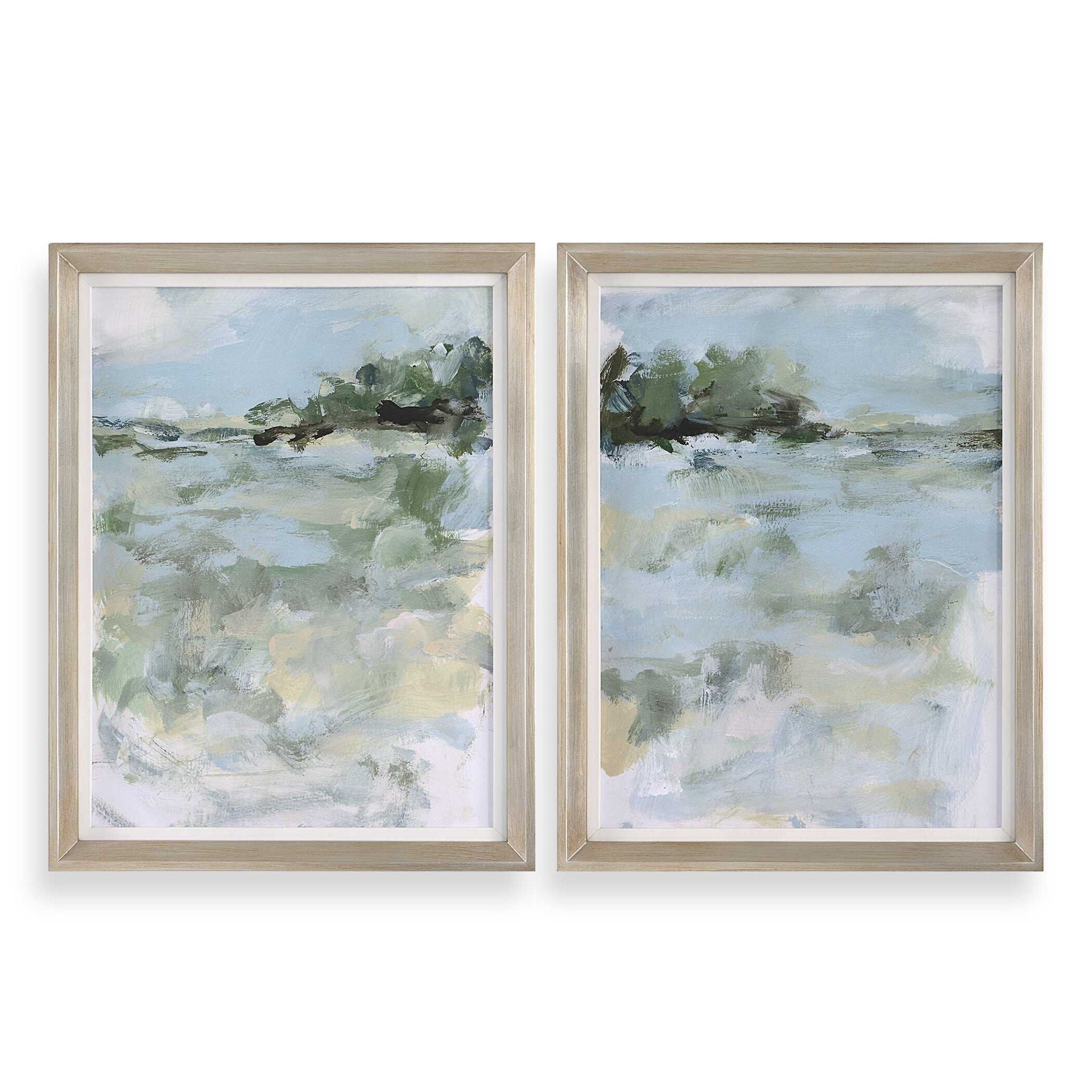 Far Away View - View Framed Prints - Light Blue - Image 1