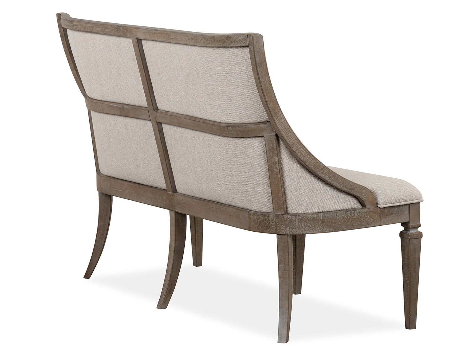 Lancaster - Bench With Upholstered Seat & Back - Dovetail Gray - Image 3