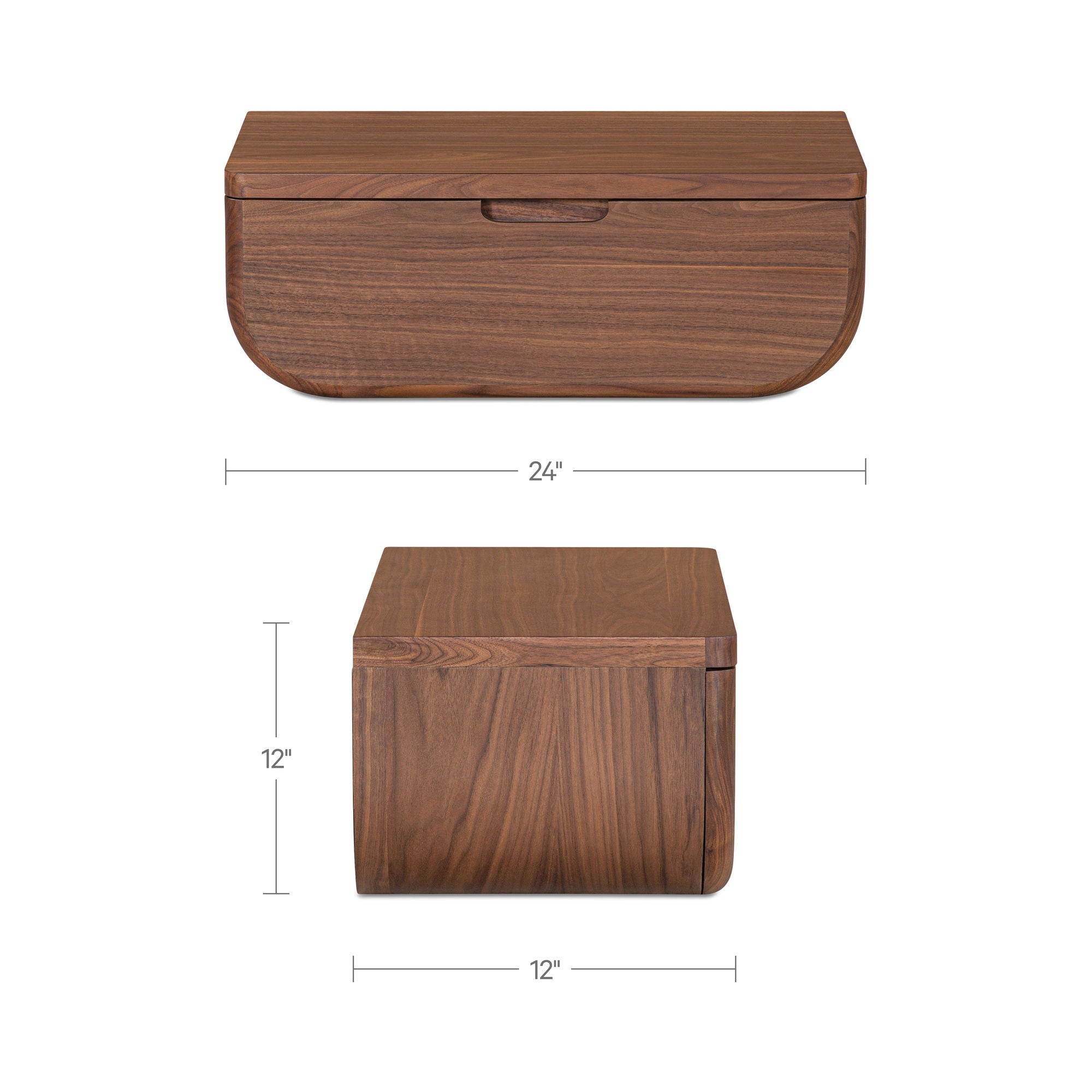 Hettie - Floating Nightstand - Dark Brown - Image 2