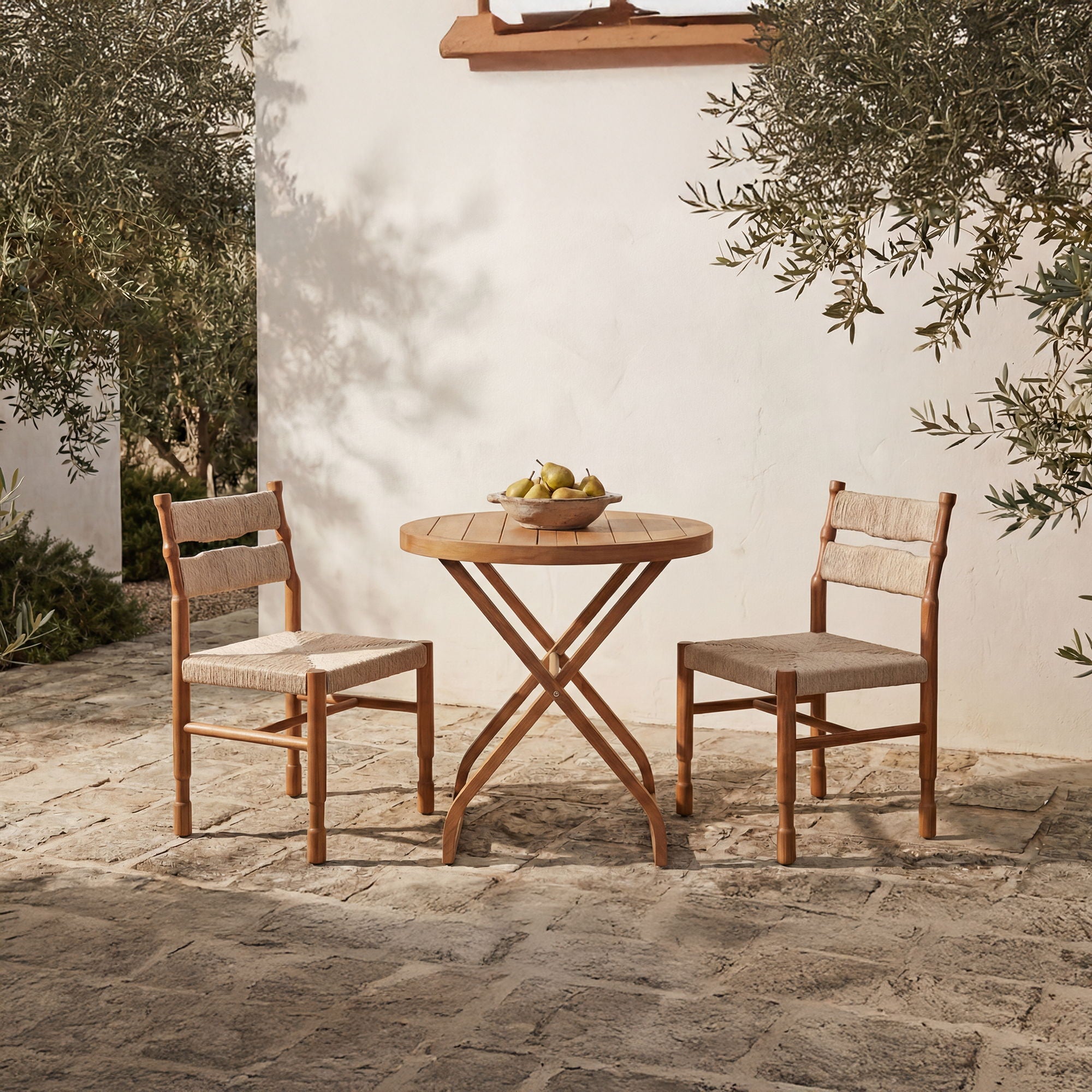 Raf – Outdoor Dining Chair (Set of 2) – Natural