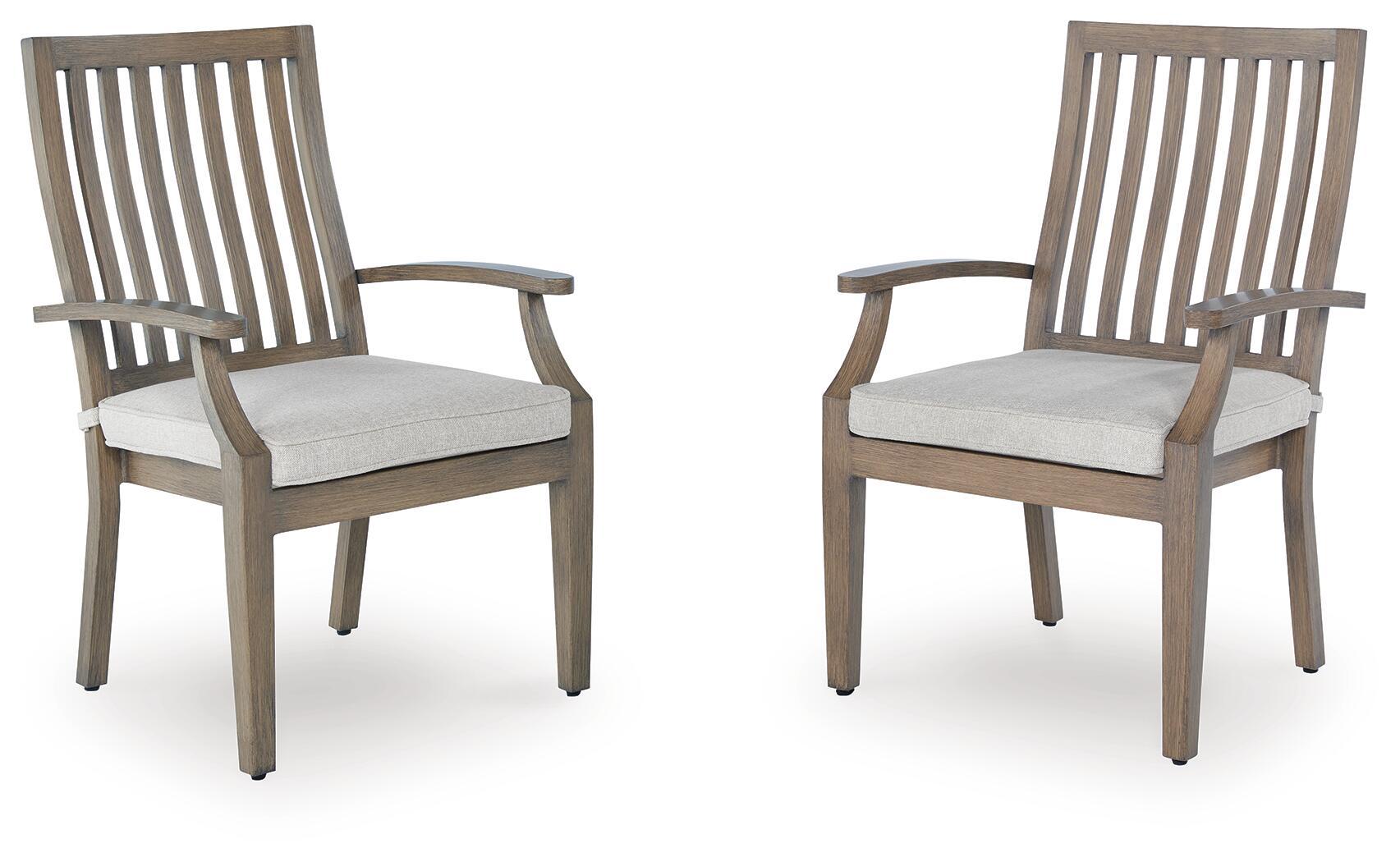 Rainier Ranch - Arm Chair With Cushion (Set of 2) - Brown / Beige - Image 1