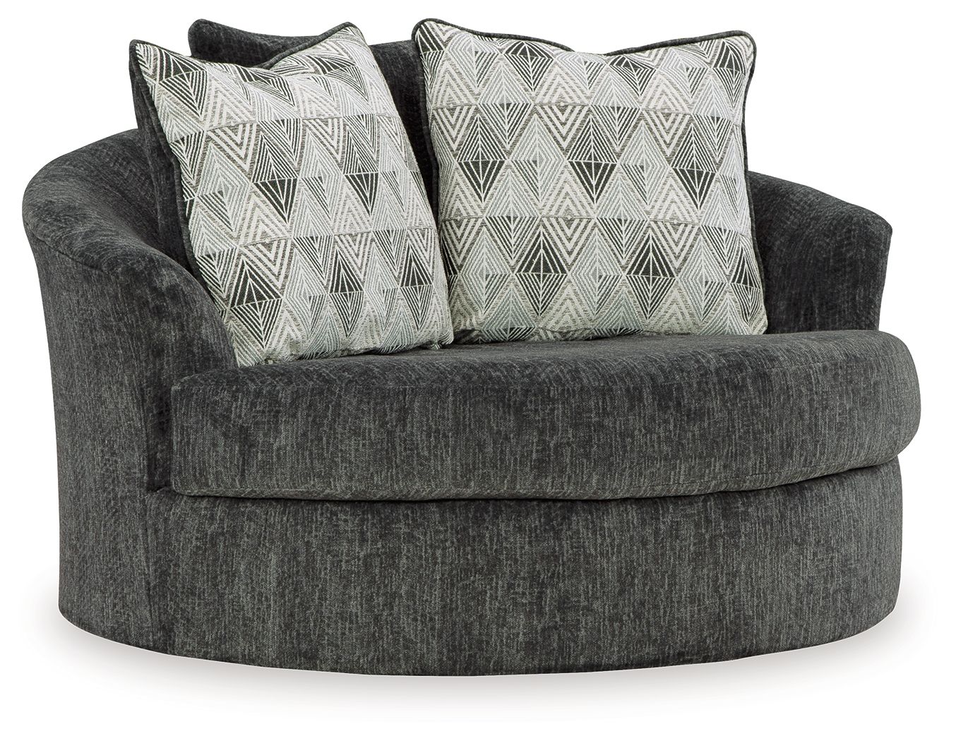 Biddeford – Oversized Swivel Accent Chair – Shadow
