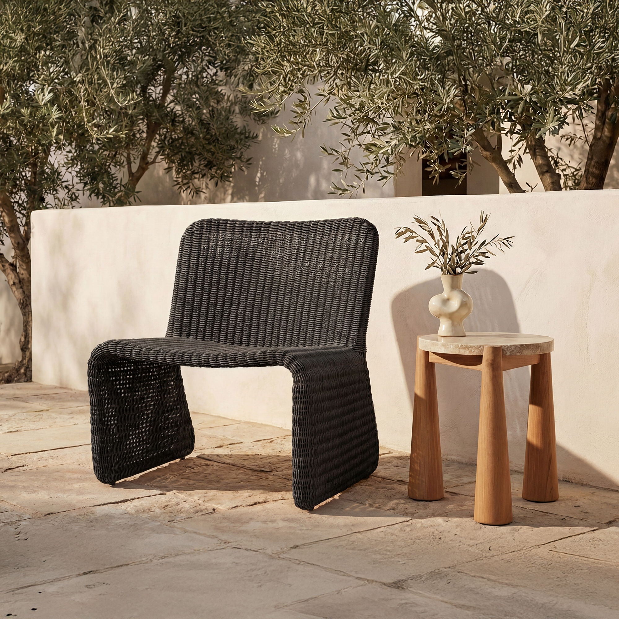Ella – Outdoor Accent Chair – Gray / Charcoal