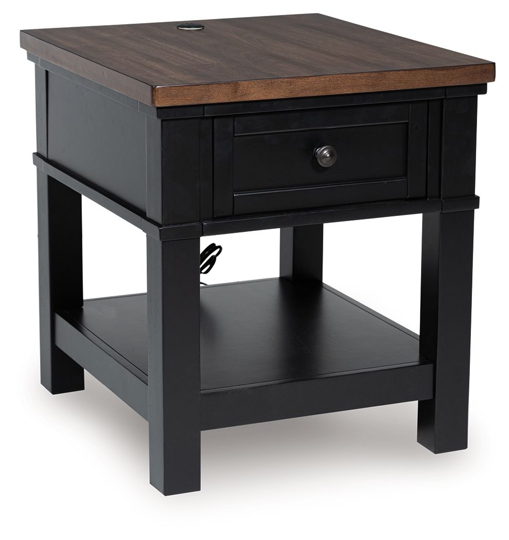 Wildenauer - Rectangular End Table - Brown / Black - Image 1