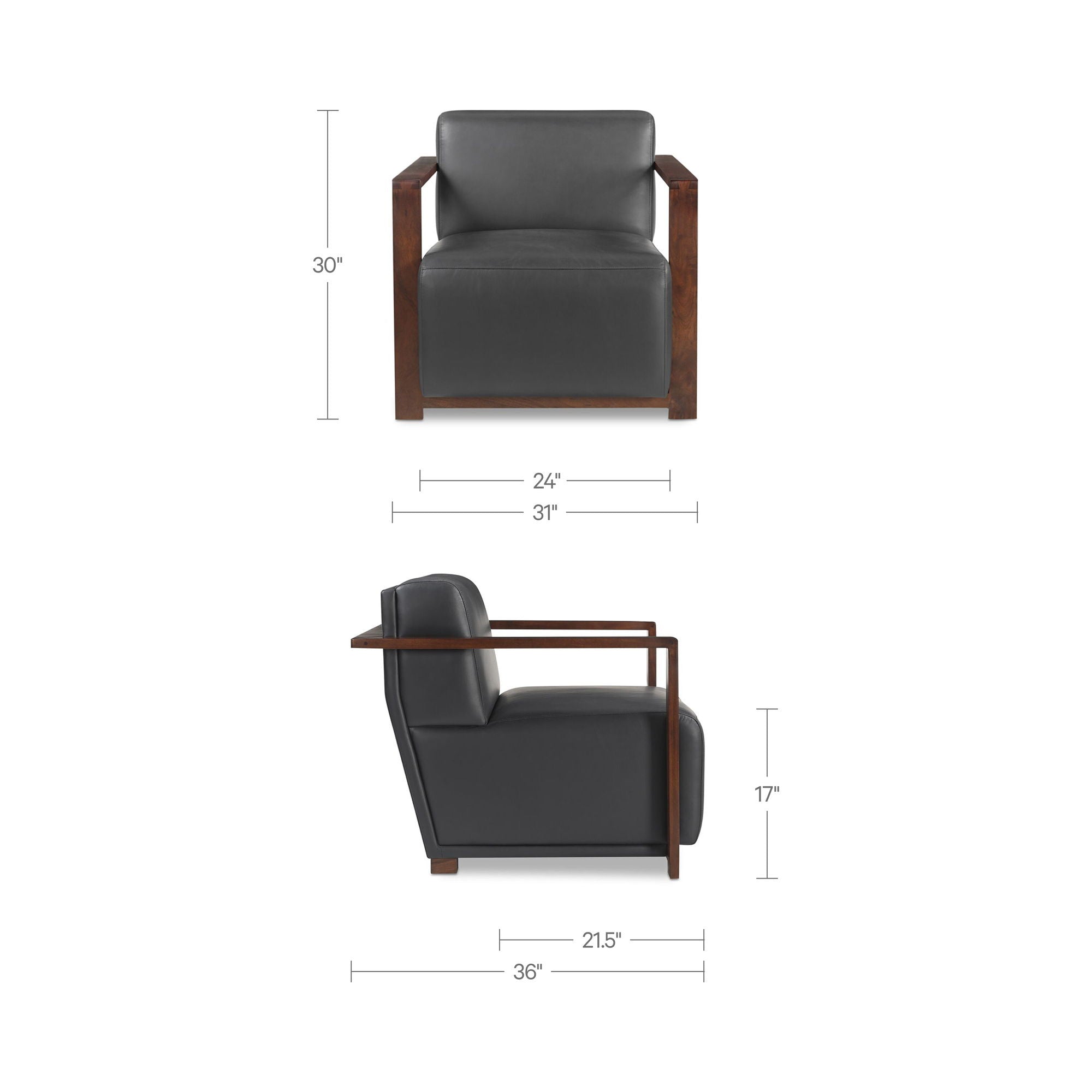 Barnes - Accent Chair - Black / Dark Brown - Image 2