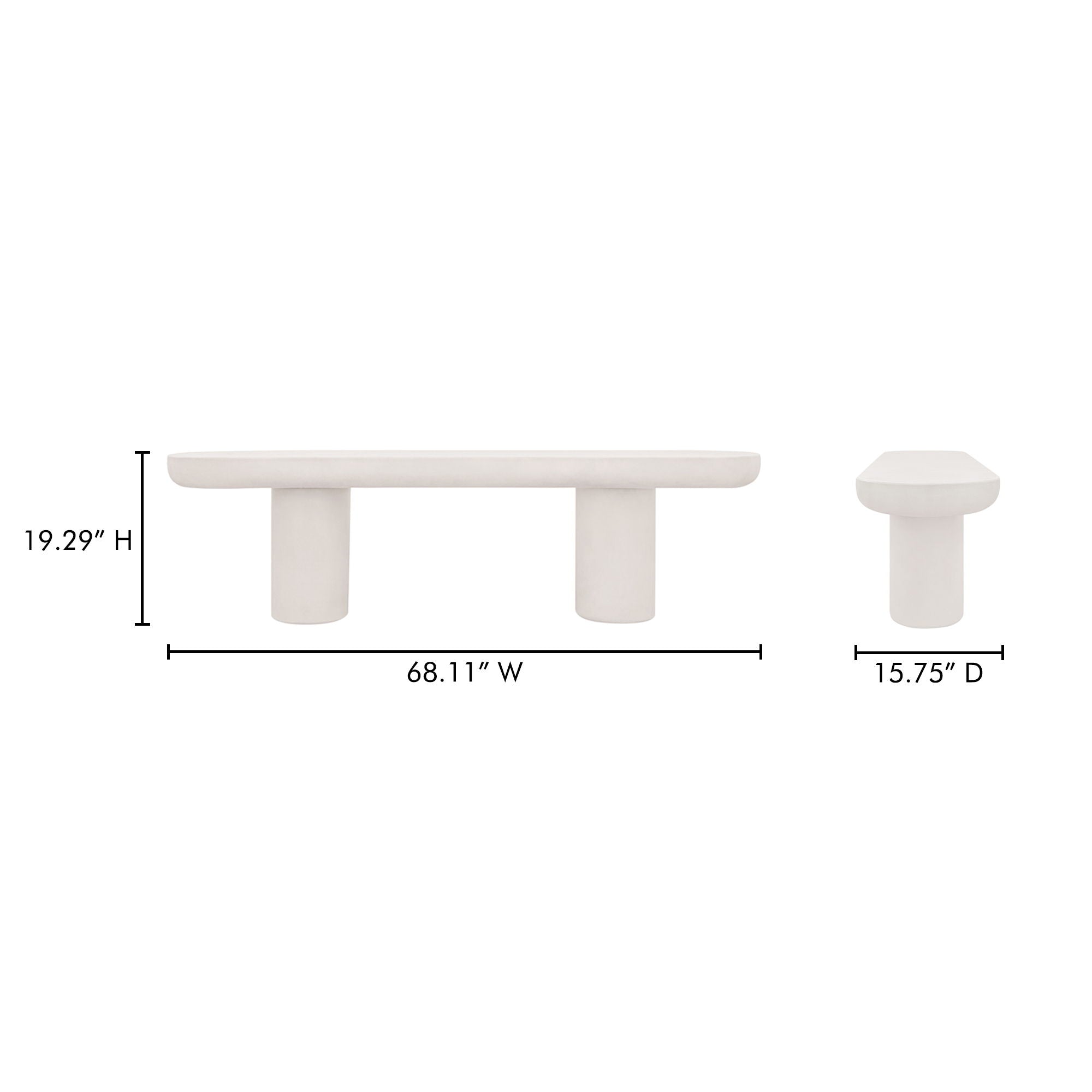 Rocca - Bench - Cream - Image 3