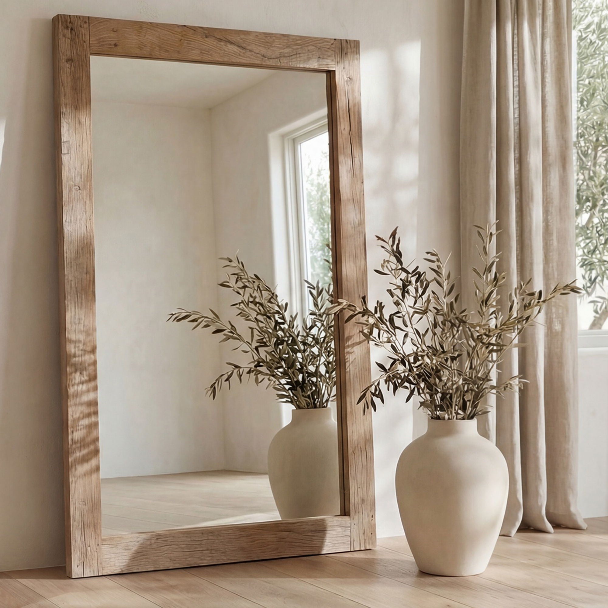 Orchard - Reclaimed Wood Floor Mirror - Natural - Image 1
