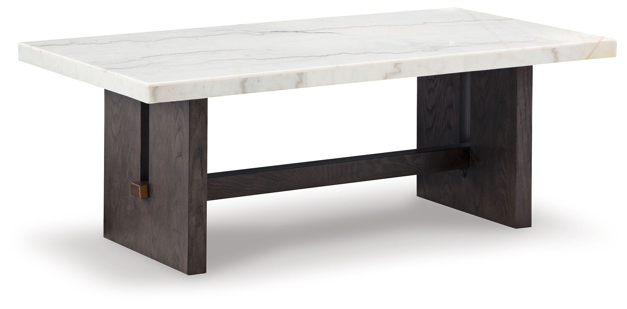 Burkhaus - Rectangular Cocktail Table - White / Dark Brown - Image 1