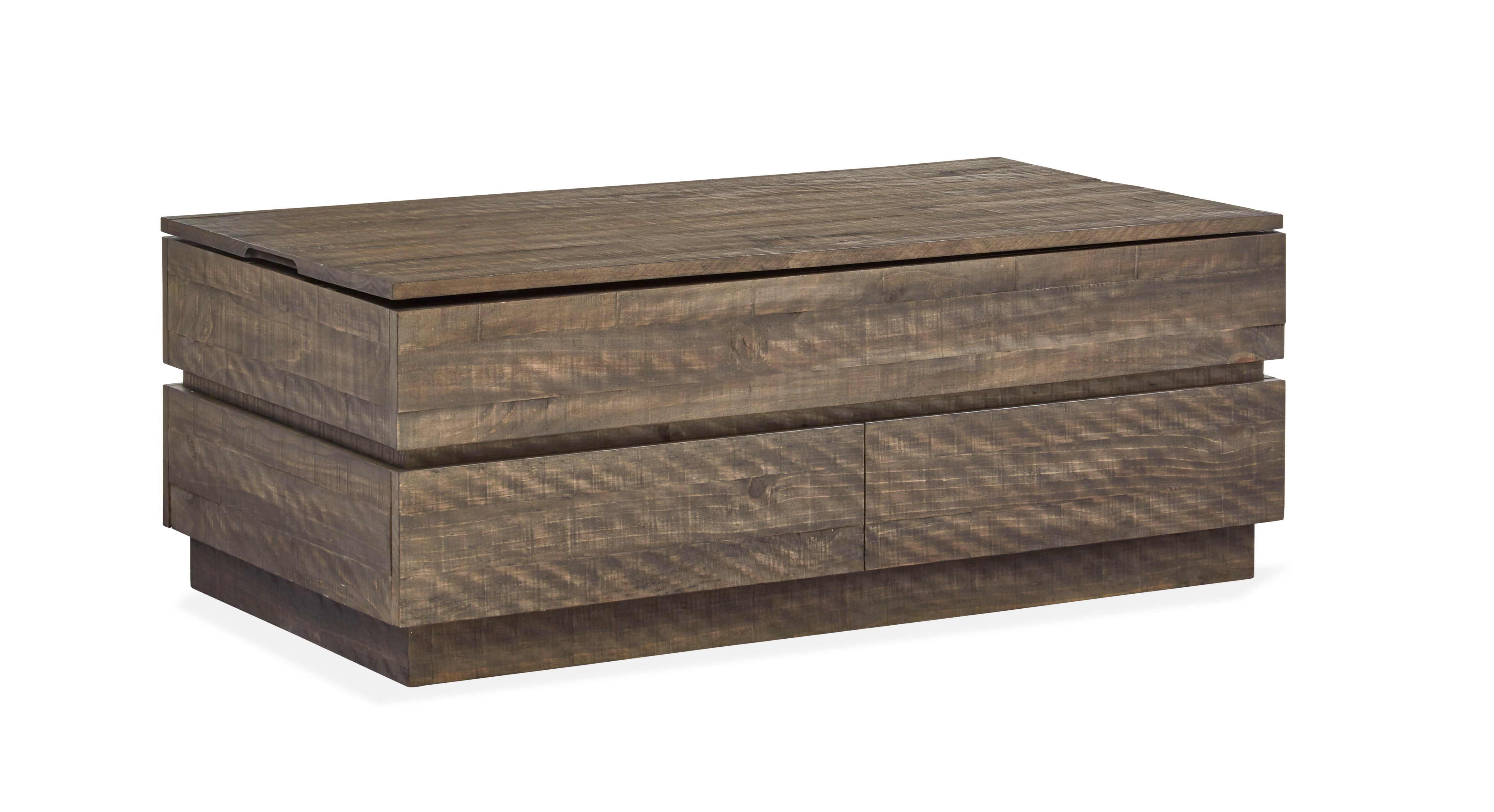 Baisden - Lift Top Storage Cocktail Table With Casters - Tobacco - Image 3