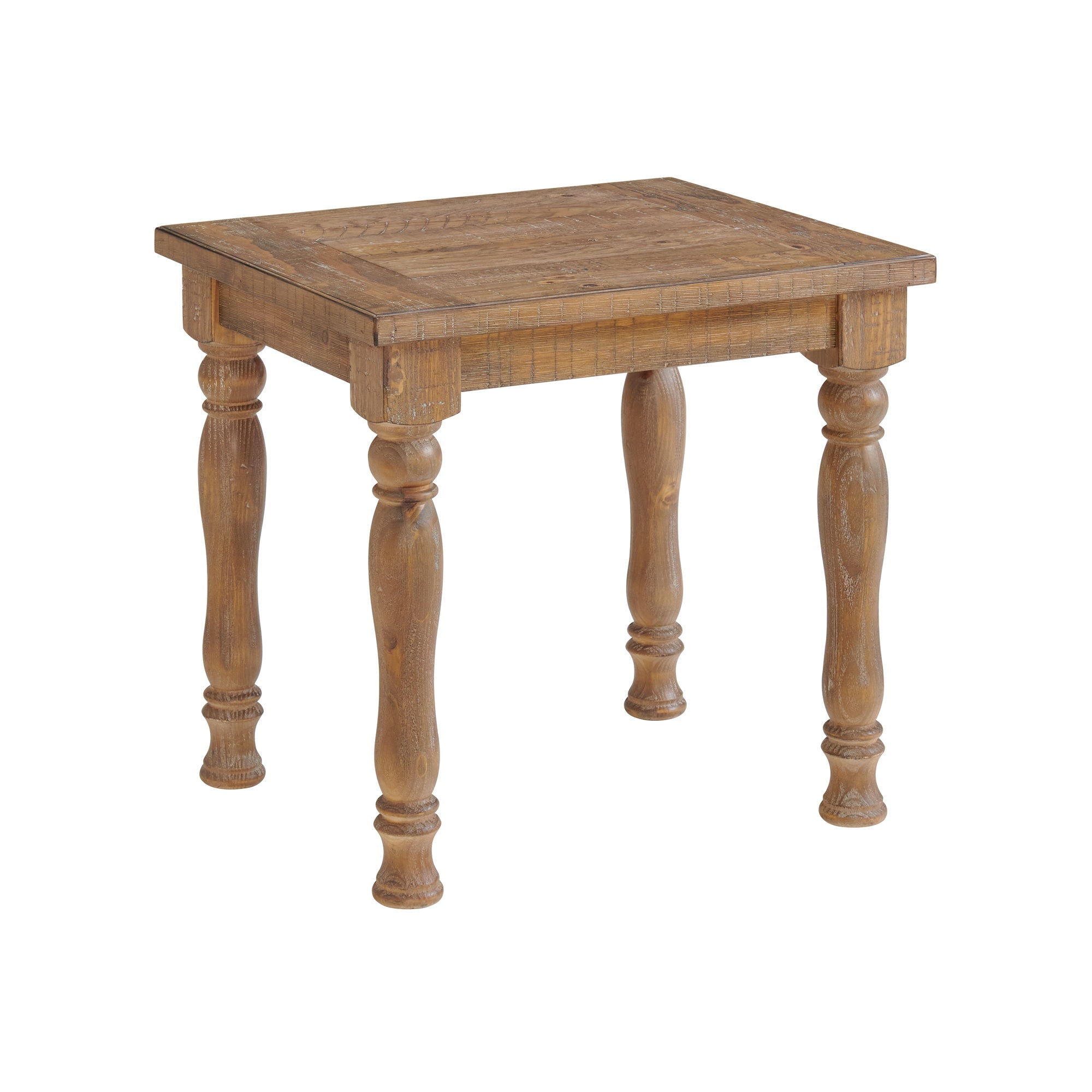 Highland – End Table With Turned Legs – Sandwash