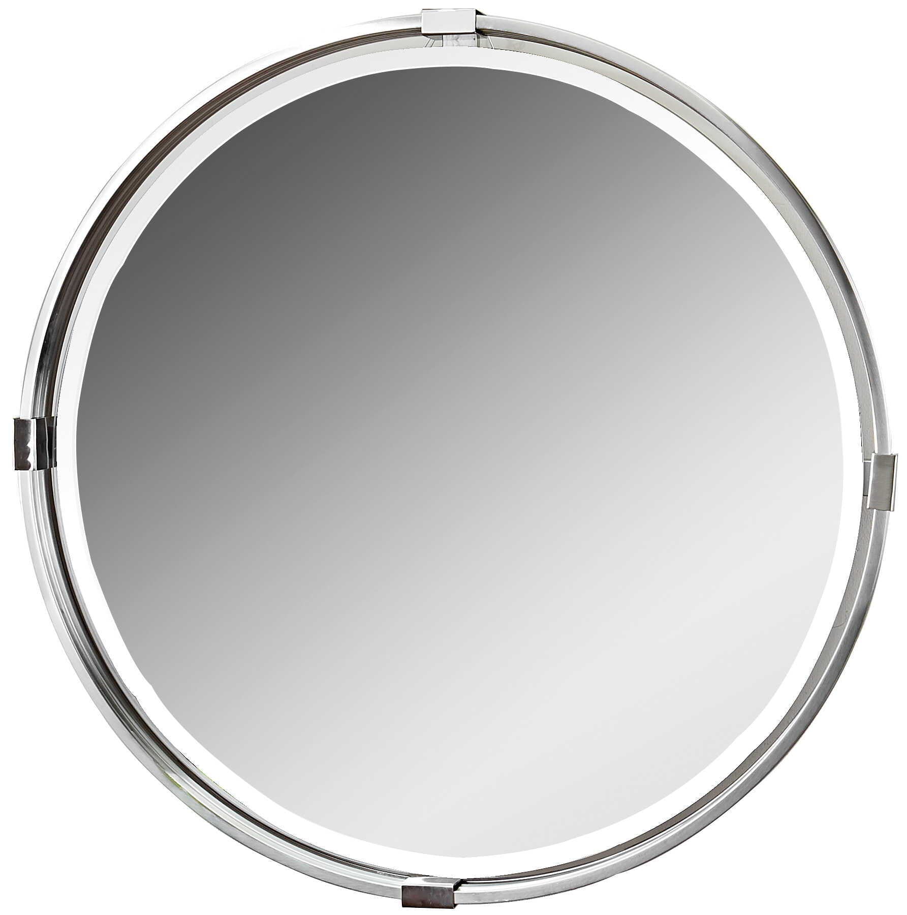 Tazlina – Round Mirror – Brushed Nickel