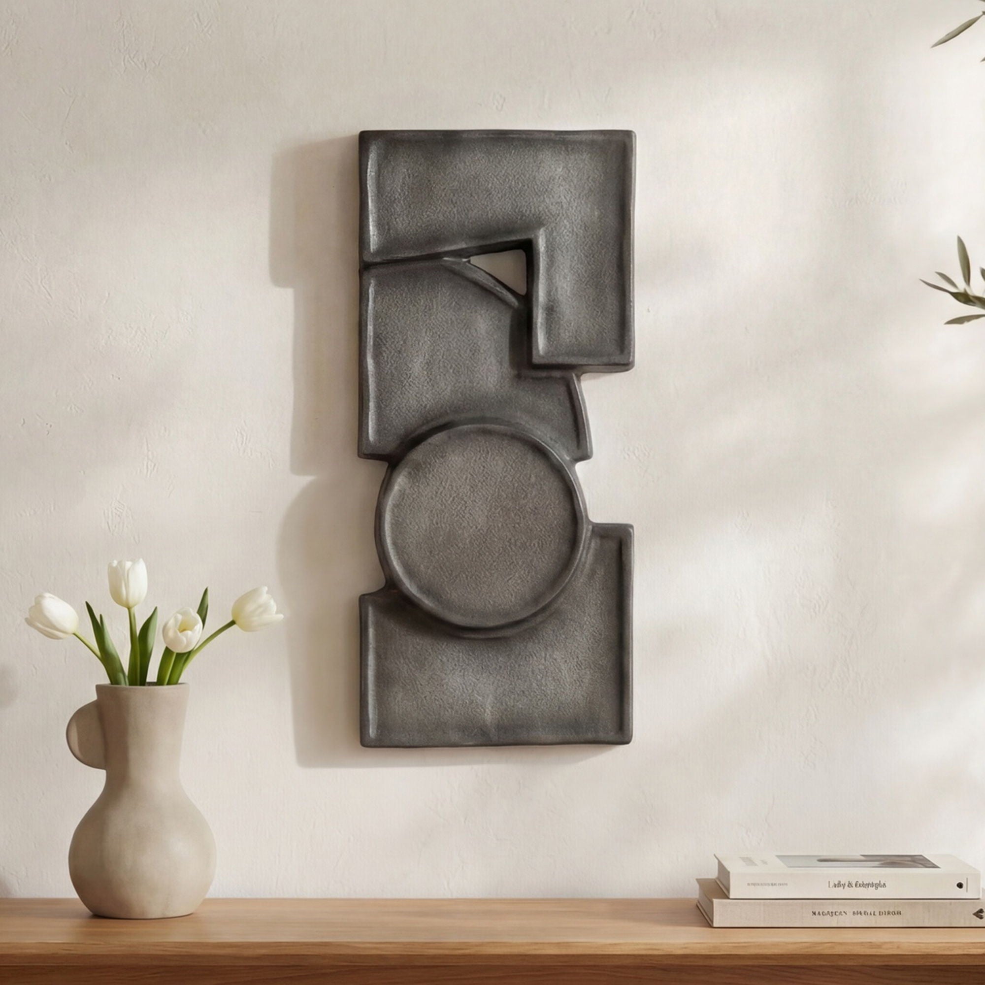 Teo - Wall Sculpture - Charcoal - Image 1