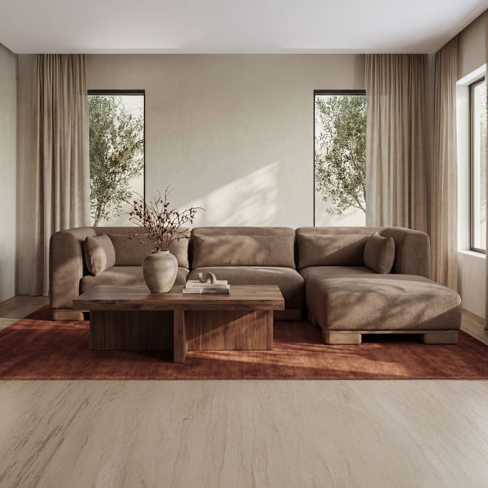 June – Slipper Chair – Dark Brown