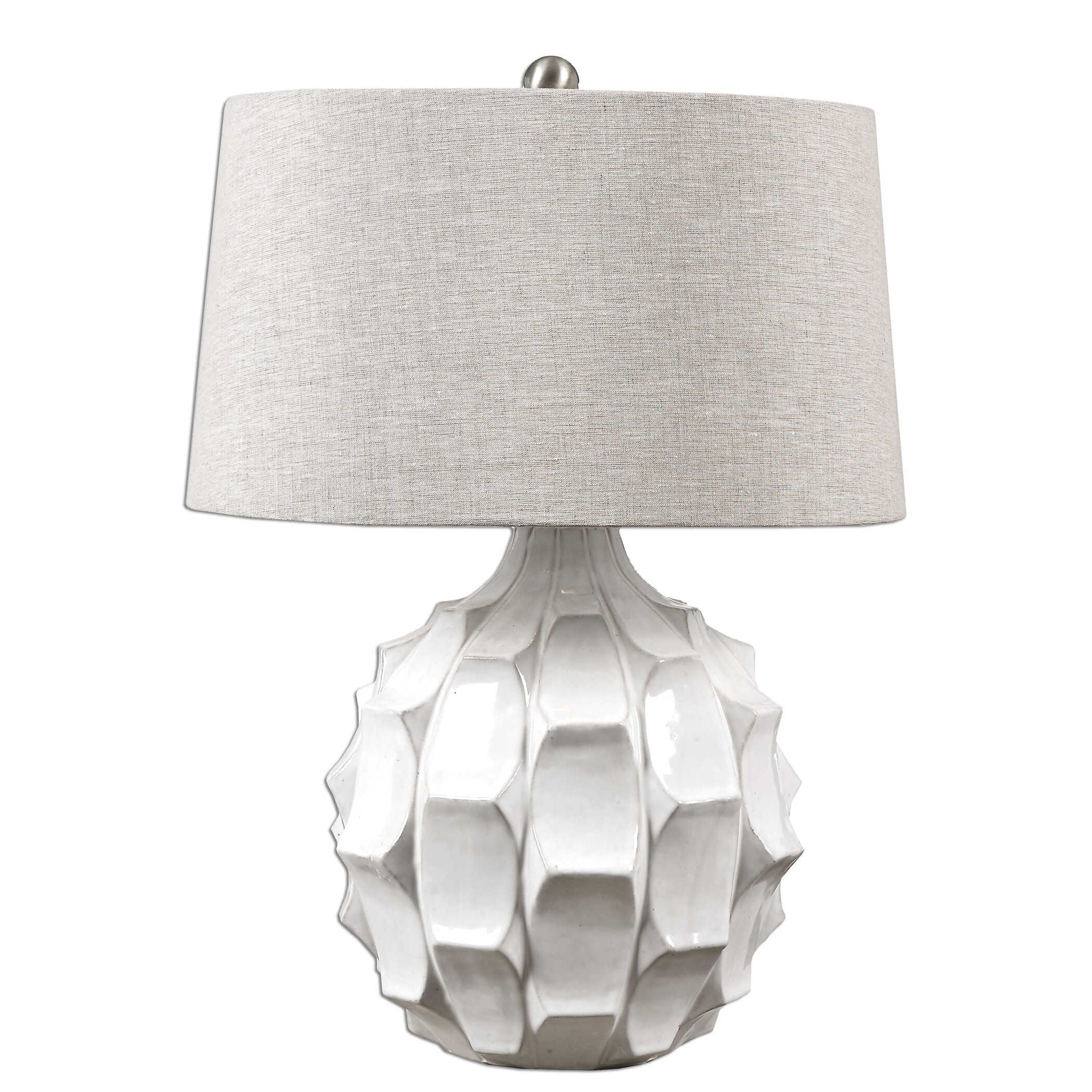 Guerina - Scalloped Lamp - White - Image 1