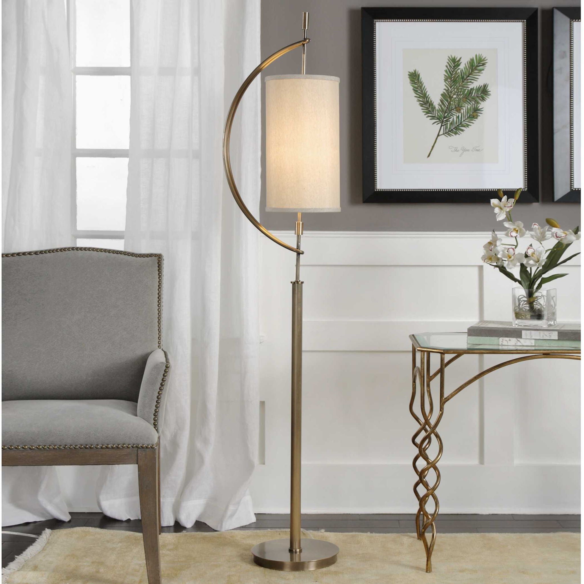 Balaour - Floor Lamp - Antique Brass - Image 2