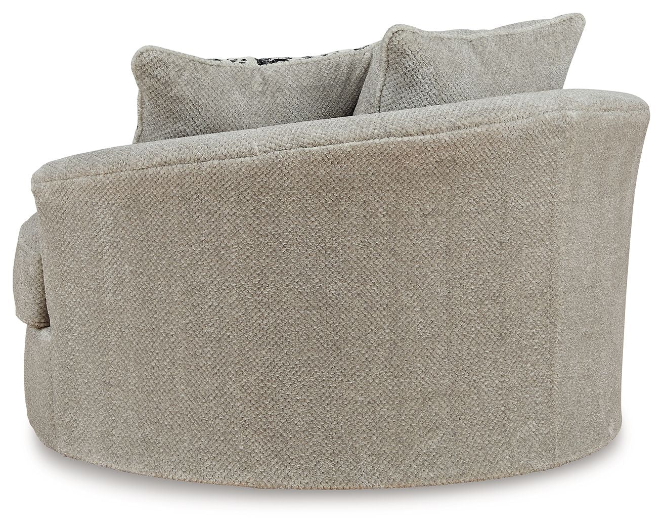 Calnita - Oversized Swivel Accent Chair - Fabric - Sisal - Image 3