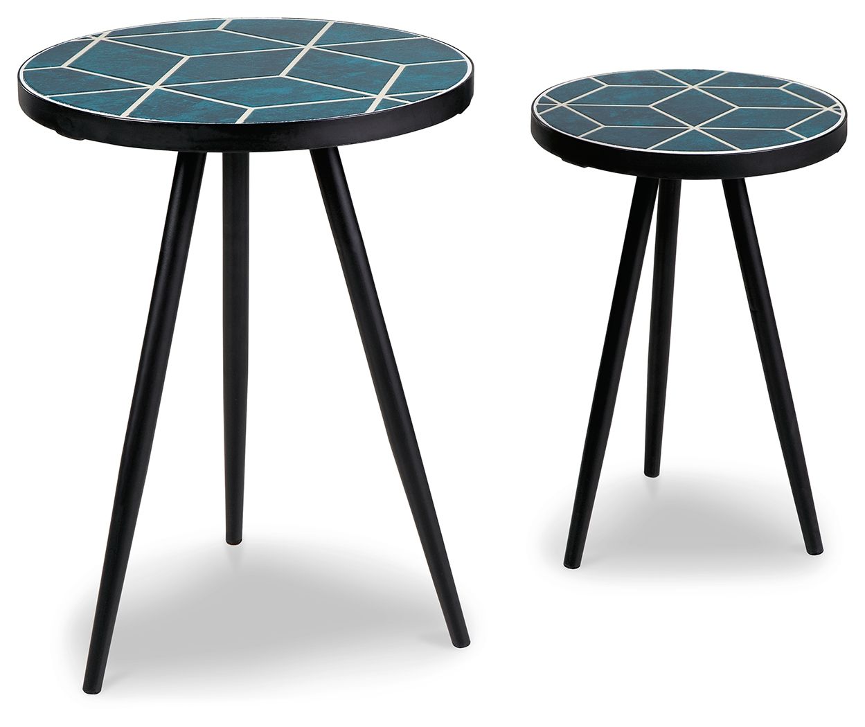 Clairbelle – Accent Table (Set of 2) – Teal