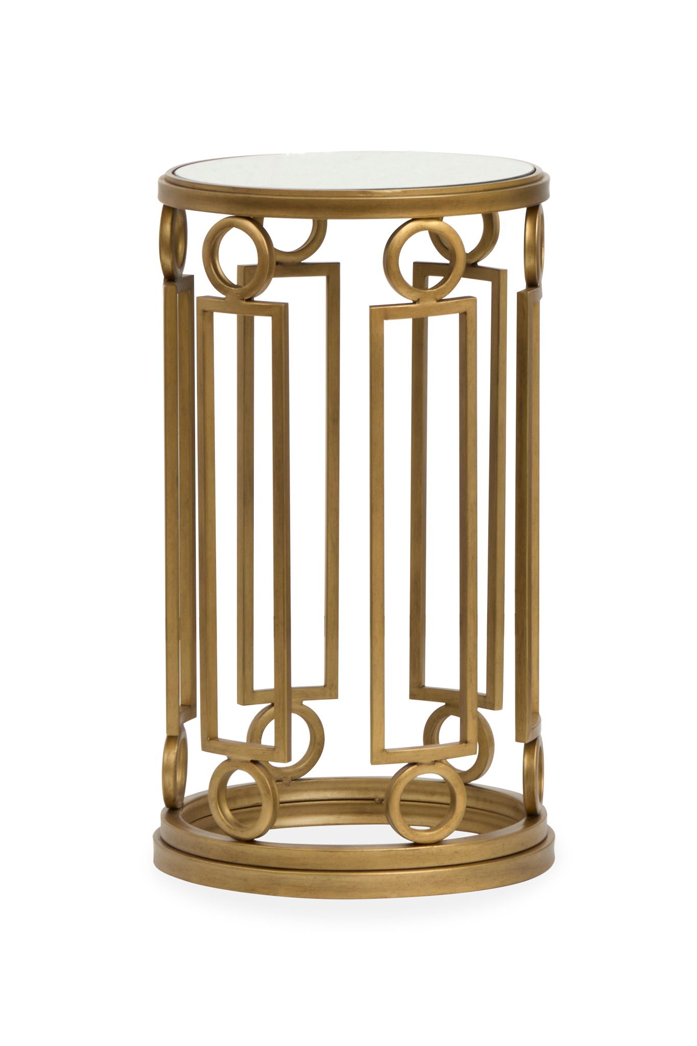 Lorena - Round Accent Table - Burnished Brass - Image 3