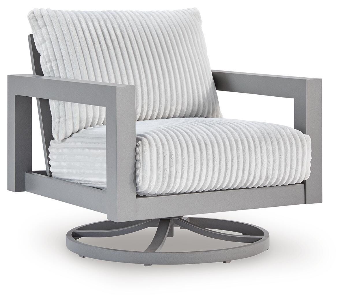 Hurley Park – Swivel Chair With Cushion – Gray