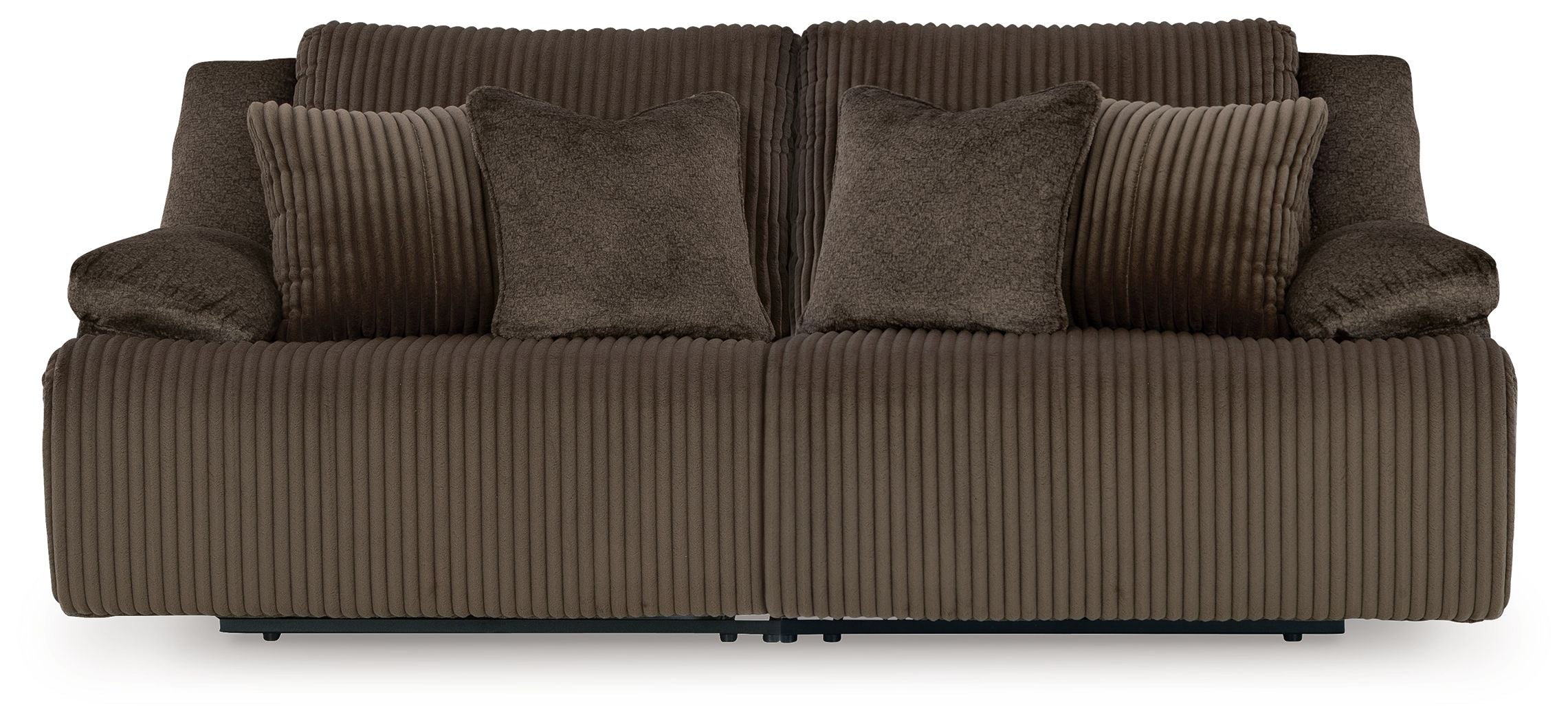 Top Tier – 2-Piece Sectional Reclining Loveseat – Chocolate