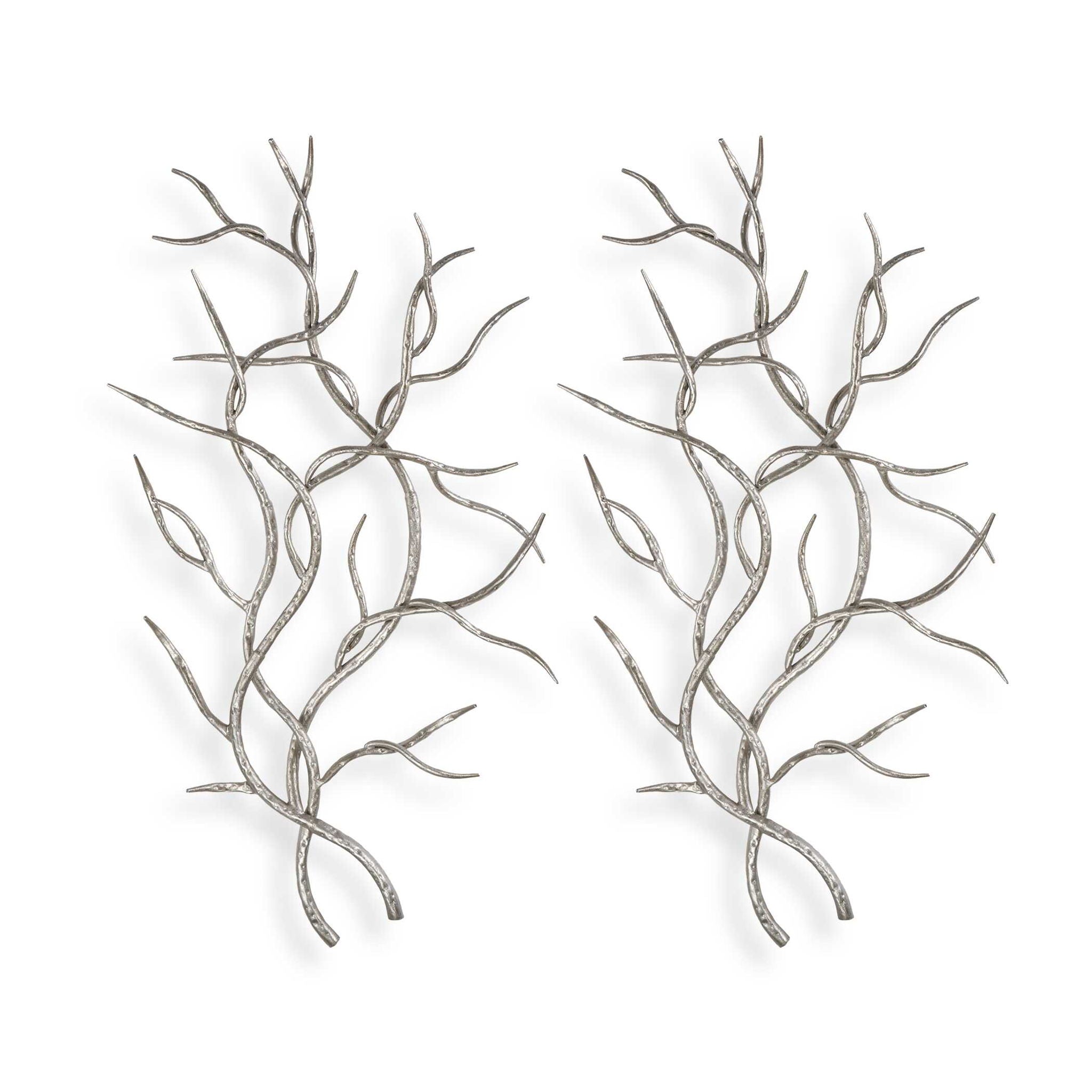 Silver Branches - Wall Art (Set of 2) - Pearl Silver - Image 1