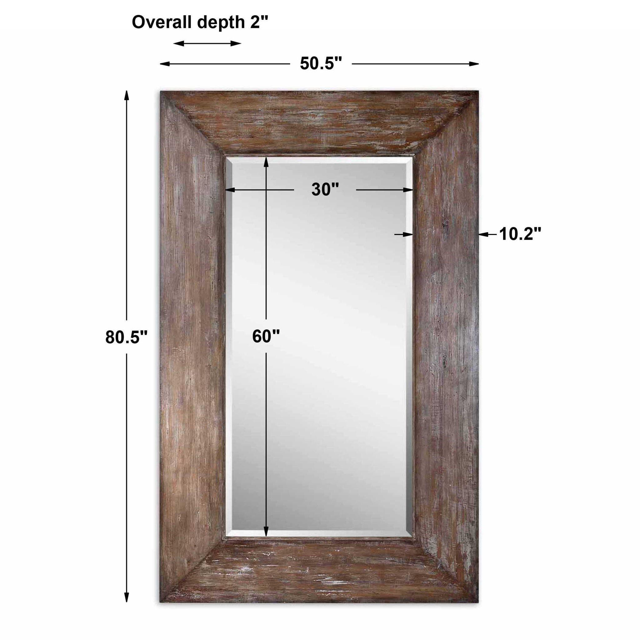 Langford - Large Wood Mirror - Dark Brown - Image 3