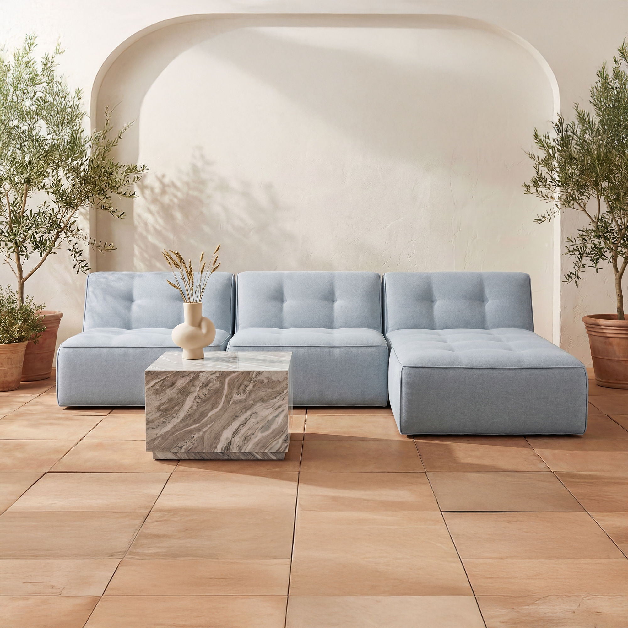 Sunseeker – Outdoor Chaise – Light Blue