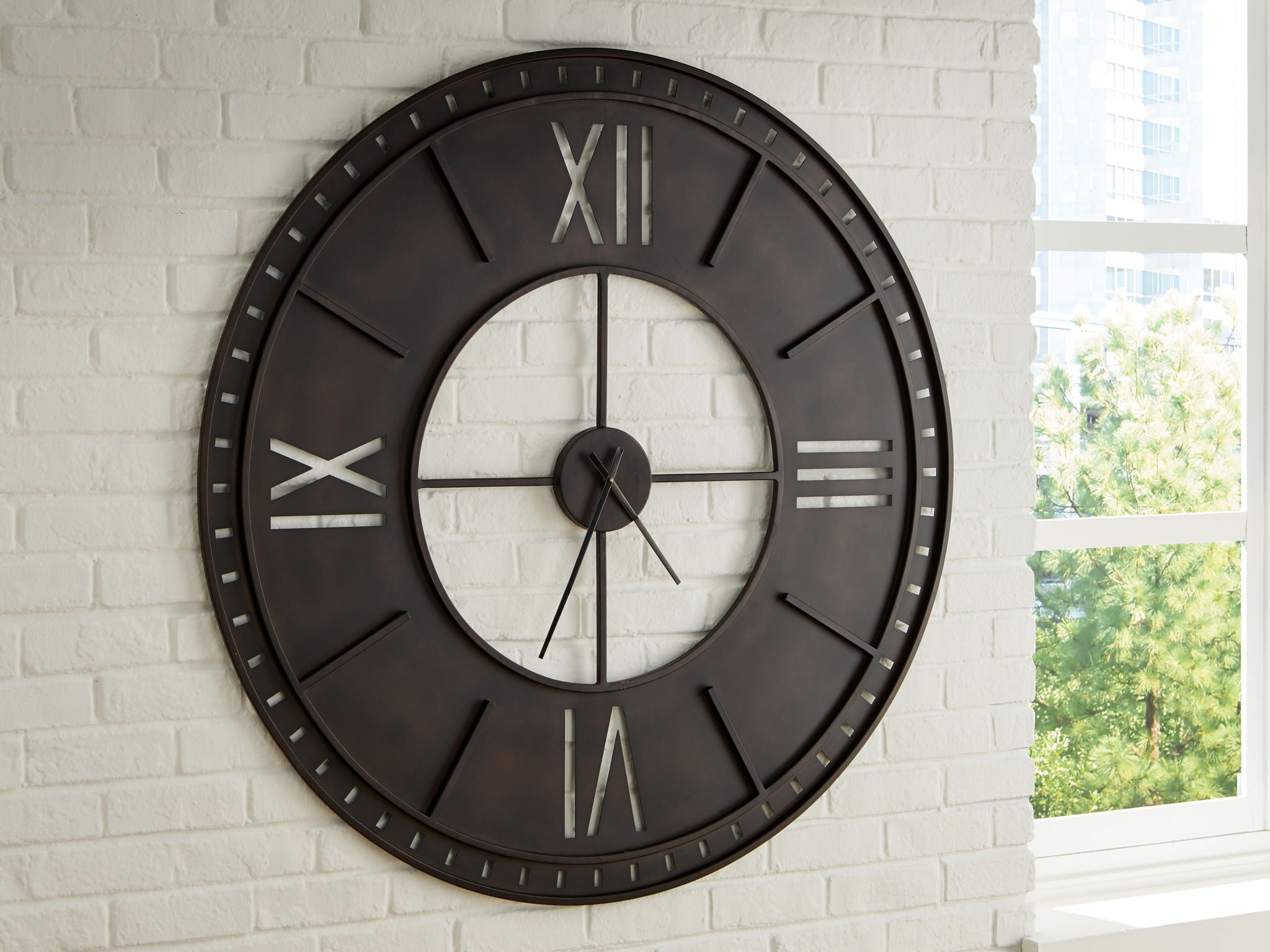 Lytle - Wall Clock - Antique Brown - Image 3