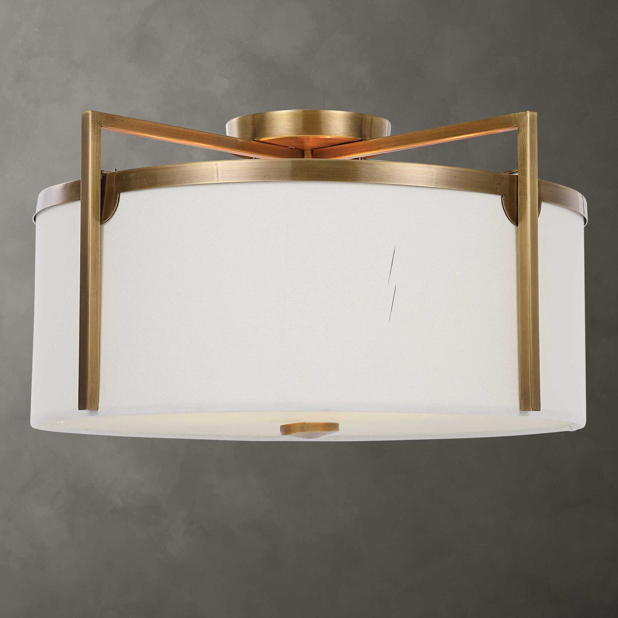 Colfax - 3 Light Semi Flush - Brass - Image 1