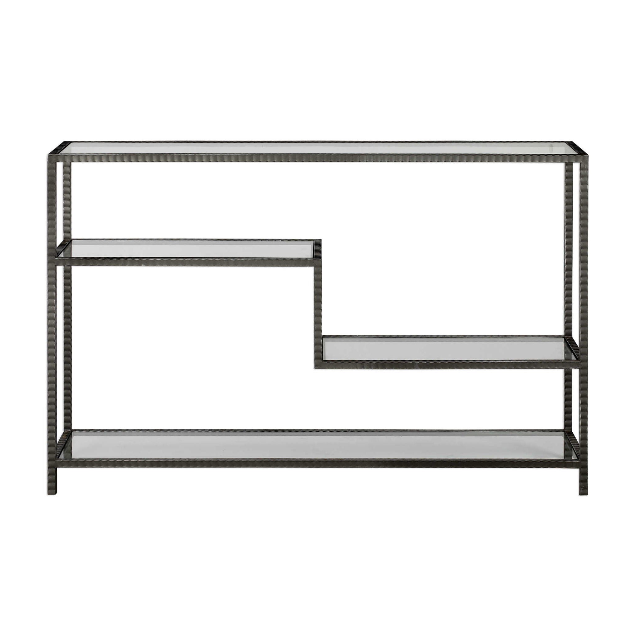 Leo – Industrial Console Table – Pearl Silver
