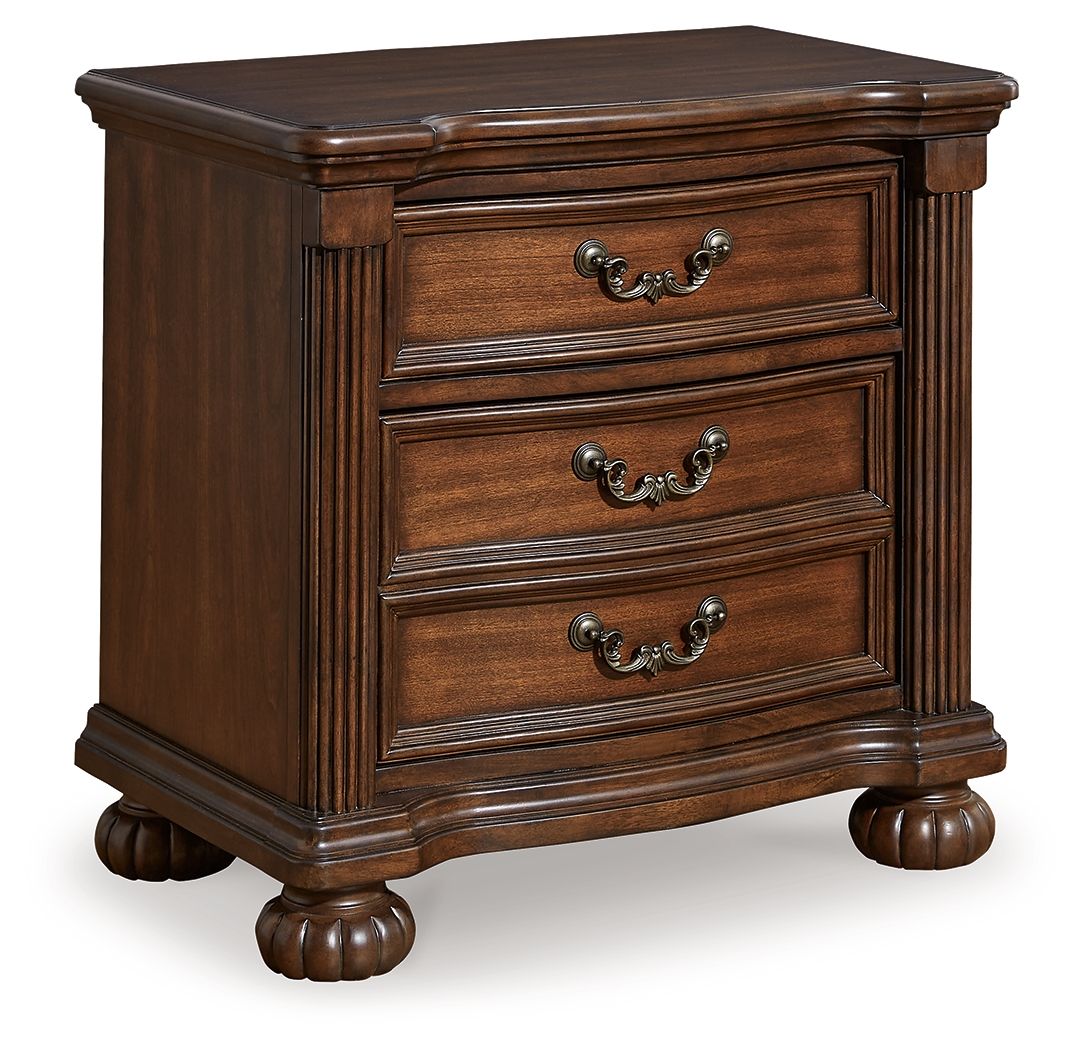 Lavinton - Three Drawer Night Stand - Brown - Image 1