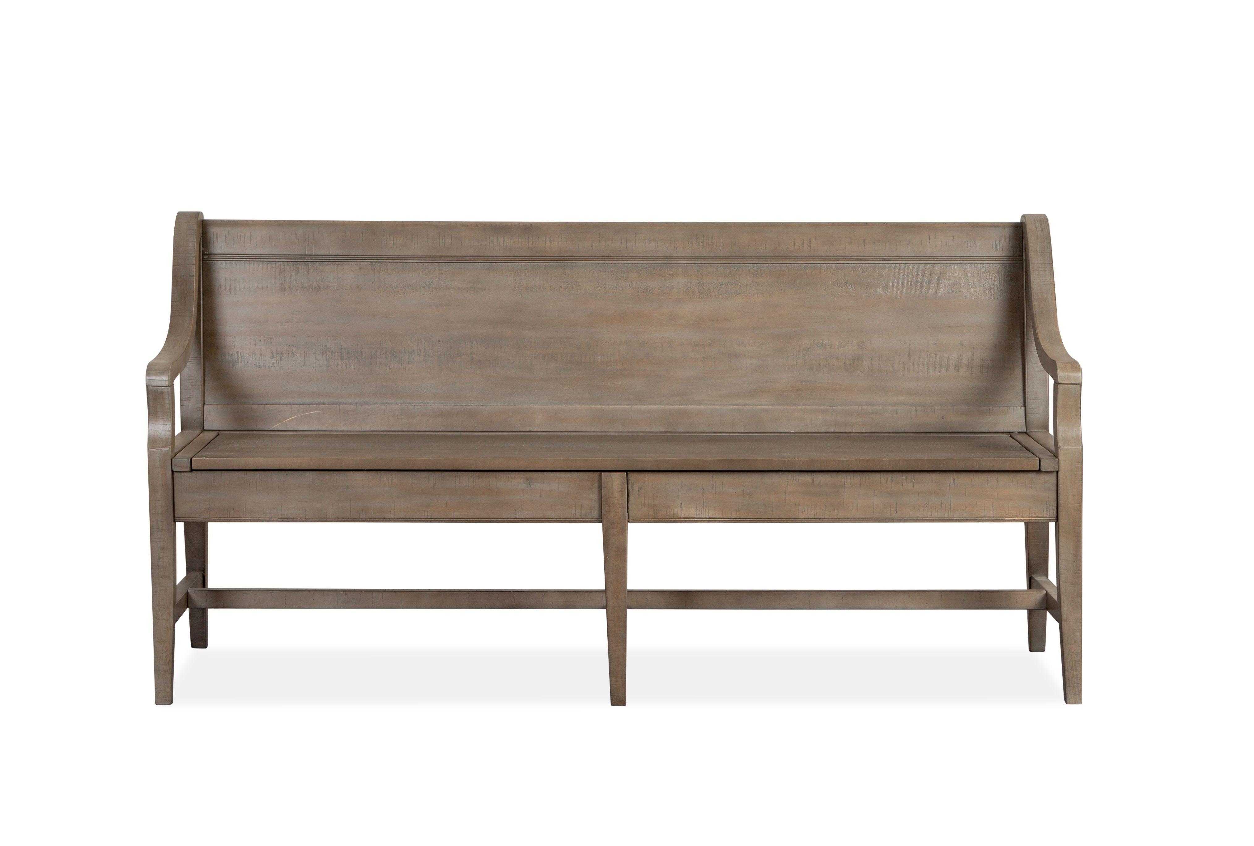 Paxton Place - Bench With Back - Dovetail Gray - Image 1