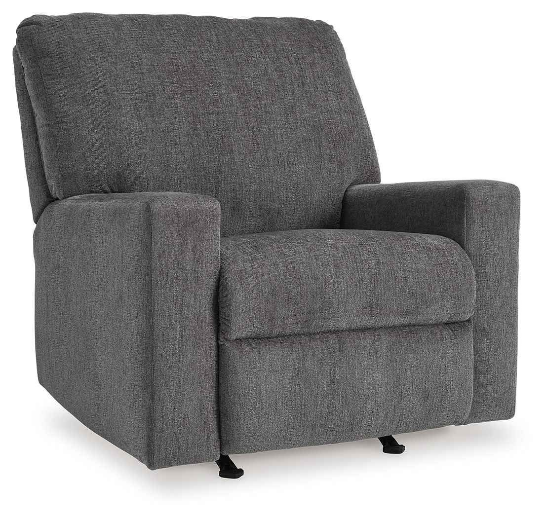 Rannis - Rocker Recliner - Fabric - Pewter - Image 1