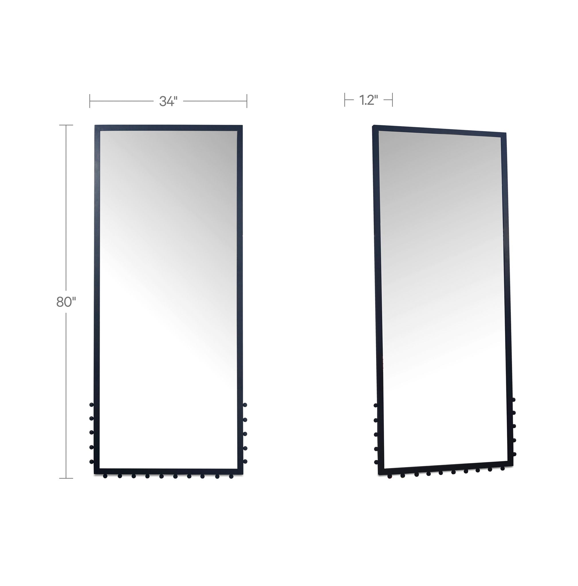 Figaro - Floor Mirror - Black - Image 3