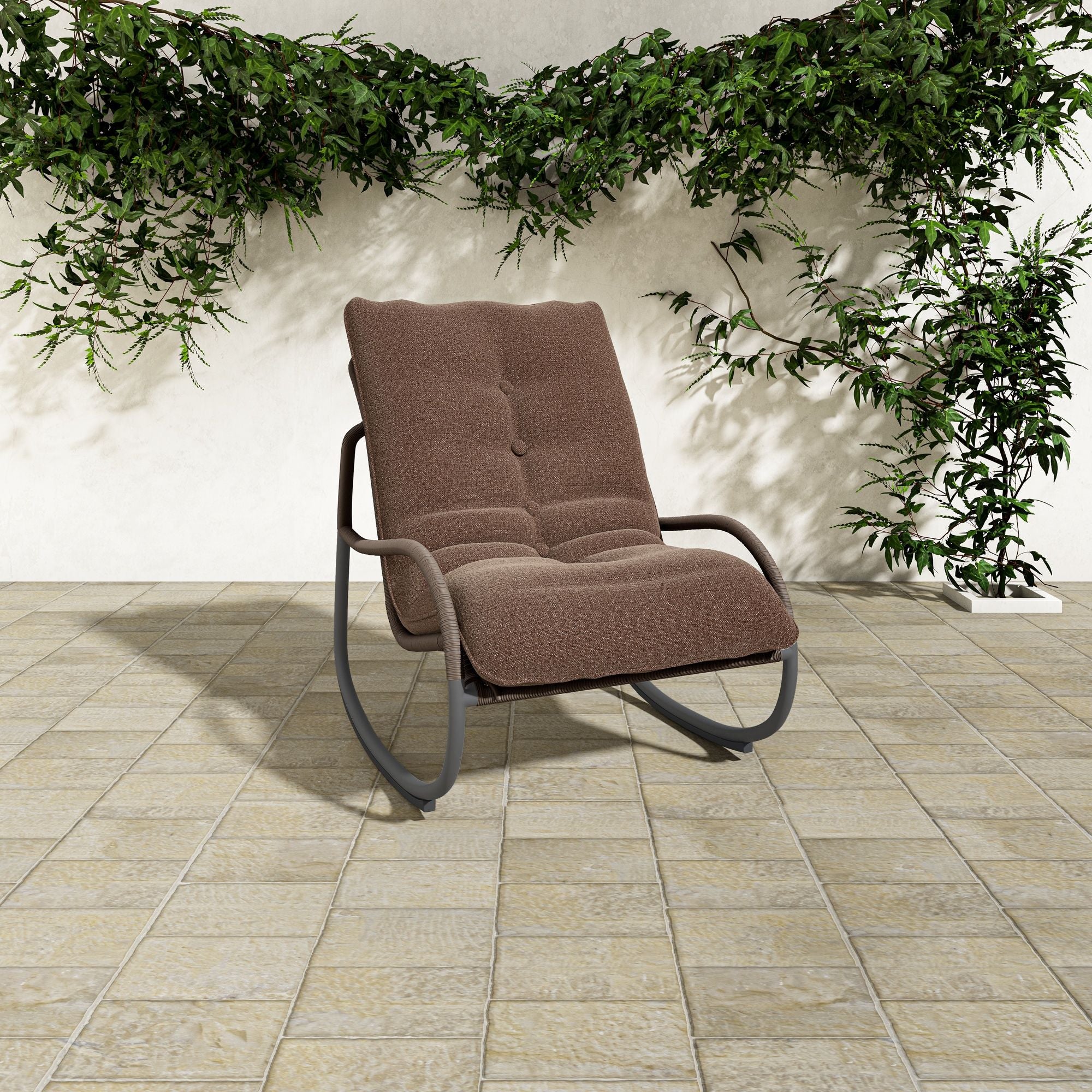 Lyra - Rocker Chair - Dark Brown - Image 2