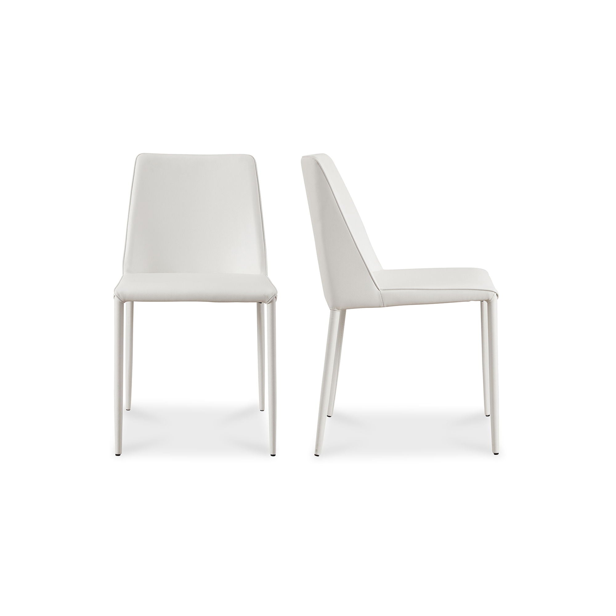 Nora - Vegan Leather Dining Chair (Set of 2) - White - Image 1