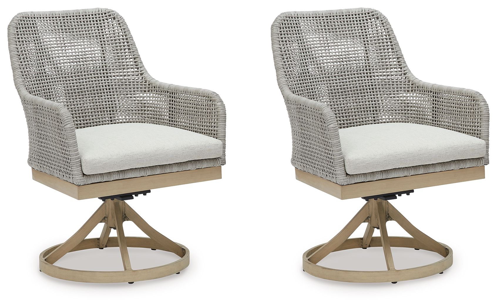 Seton Creek - Swivel Chair With Cushion (Set of 2) - Gray - Image 1